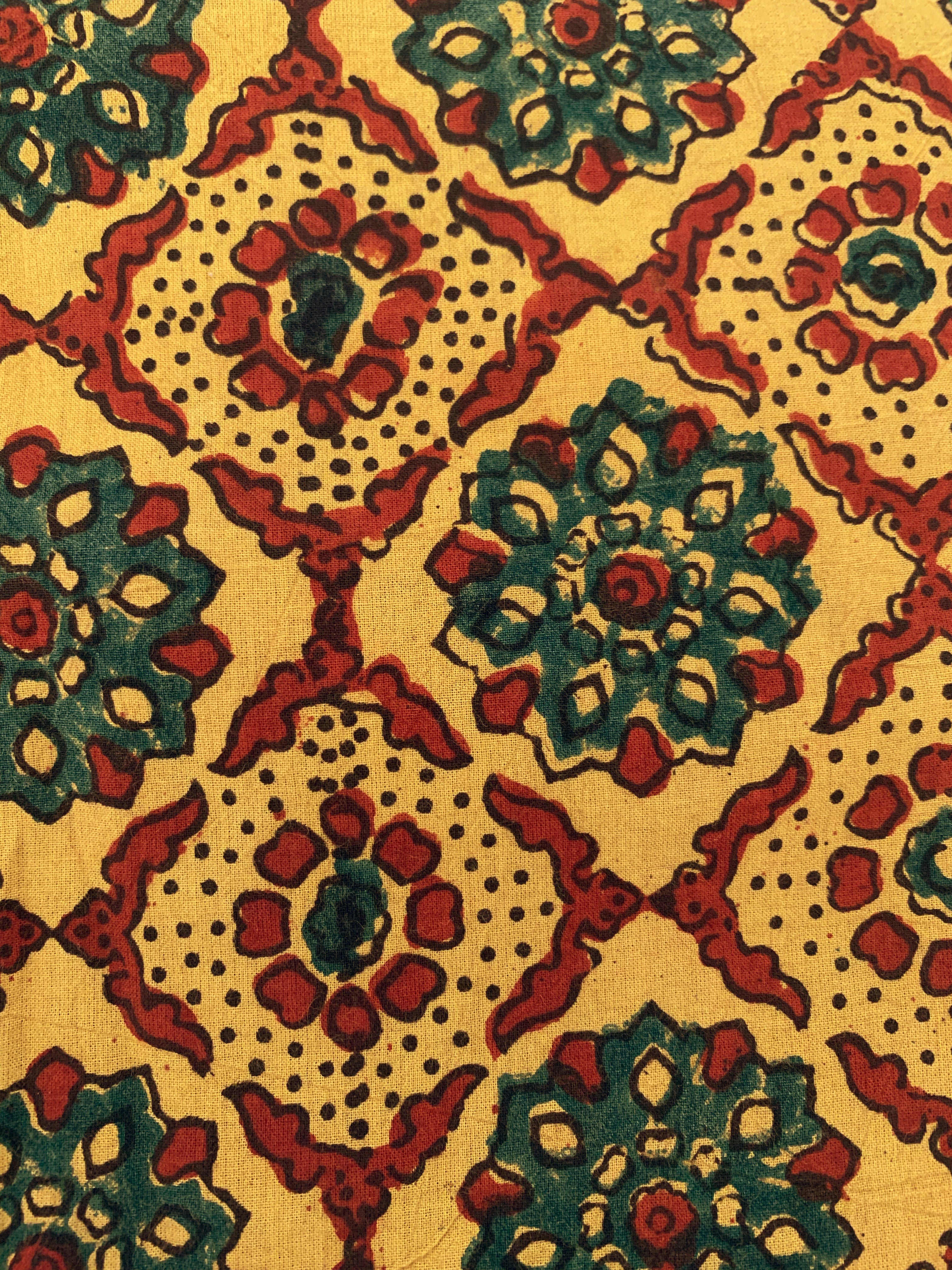 Hand Block Printed Ajrakh Natural Dyed Cotton Fabric Kurta Bottom Set