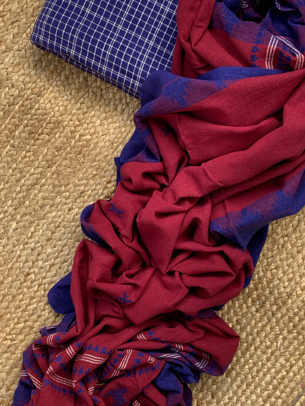 Handspun Handwoven Kotpad Kurta Dupatta Set