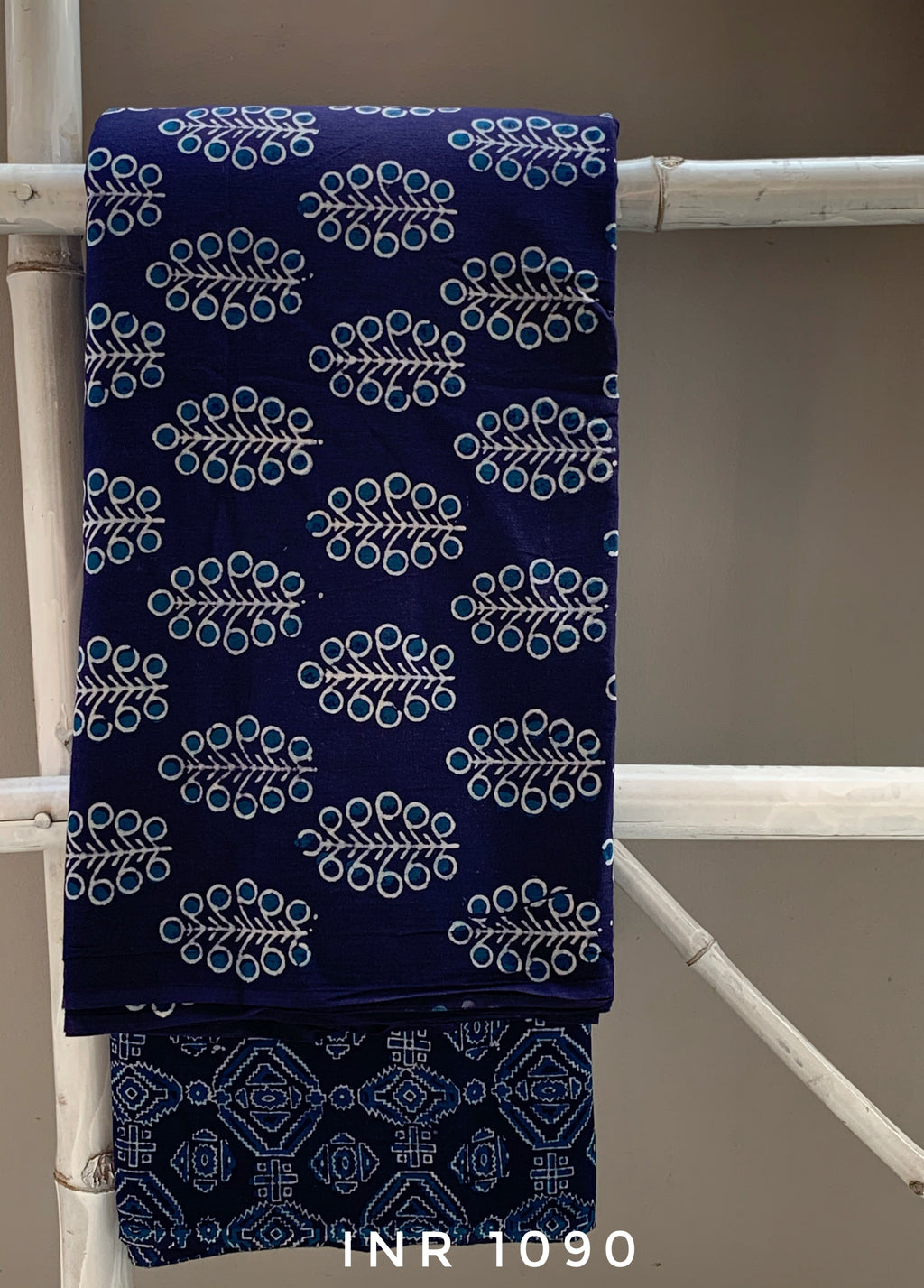 Hand Block Printed Cotton Kurta Bottom Set
