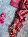 Handwoven & Handmade Tussar Shibori Kurta Dupatta Set