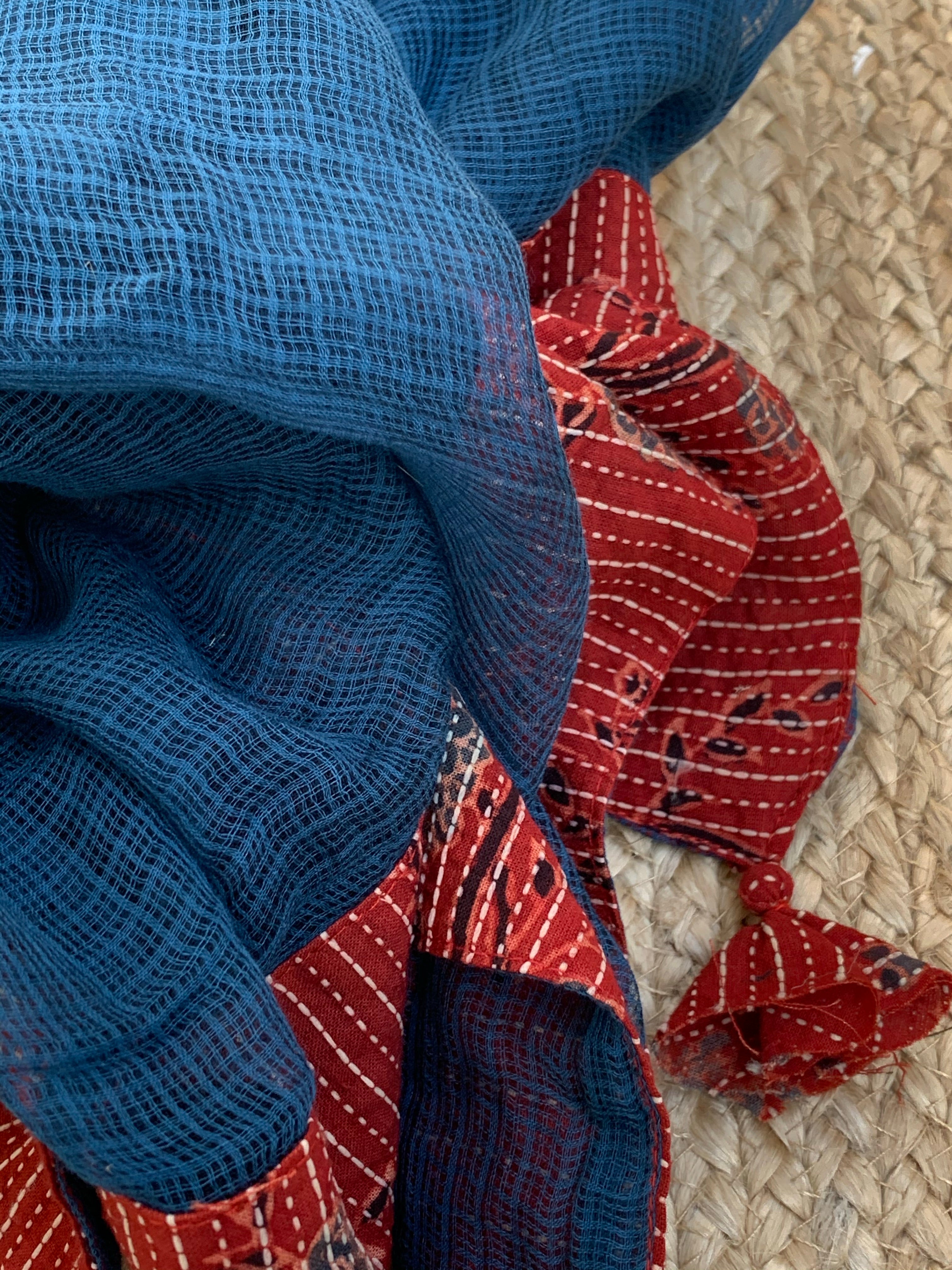 Handblock Ajrakh Cotton Kota Suit