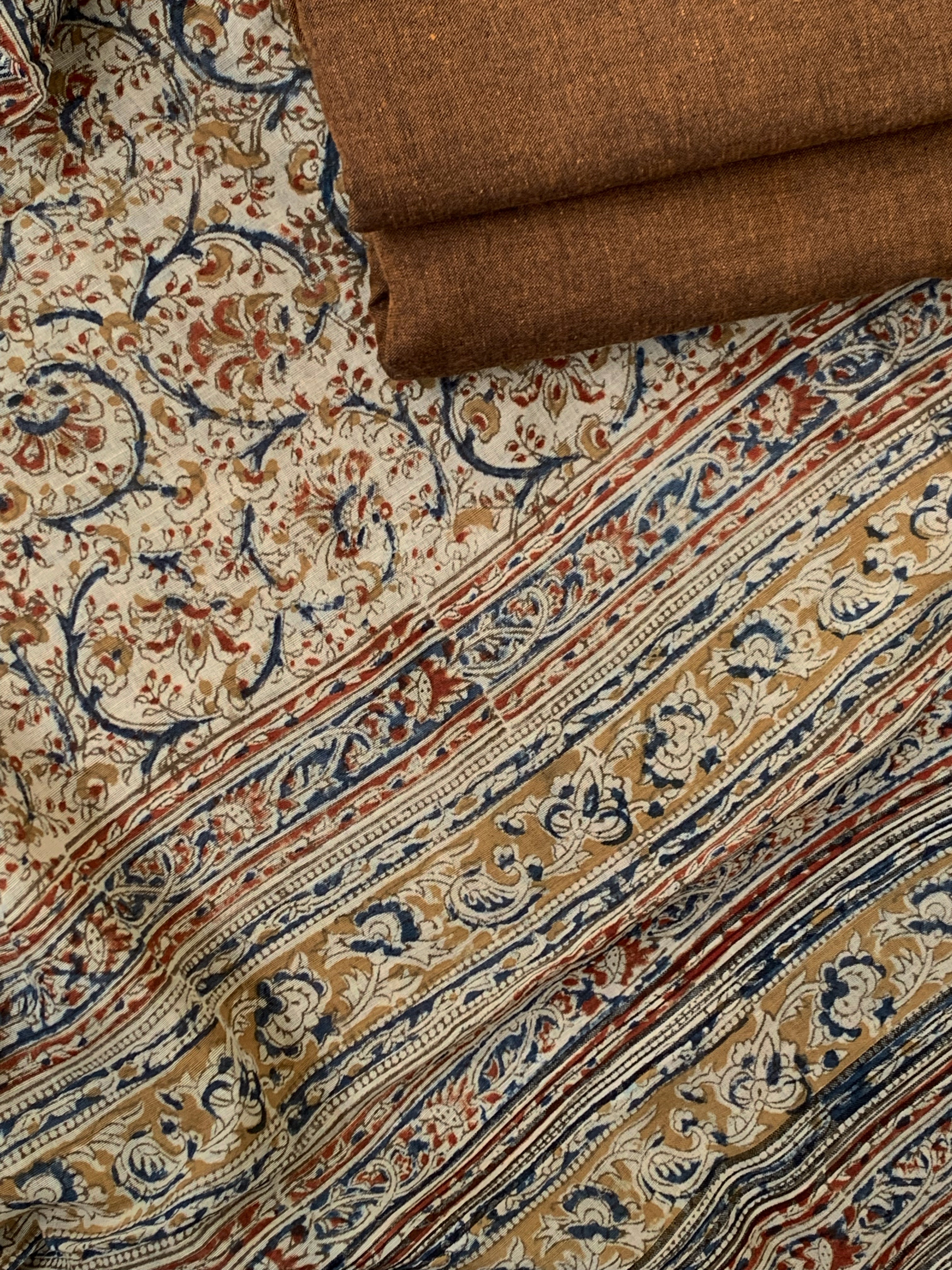 Handwoven Handcrafted Kalamkari Kurta Dupatta Set