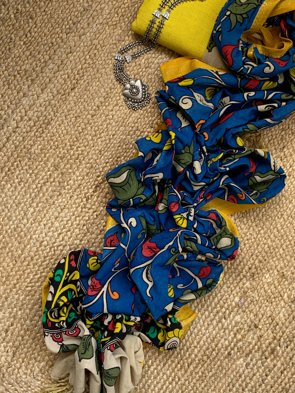 Handwoven Handcrafted Kalamkari Kurta Dupatta Set