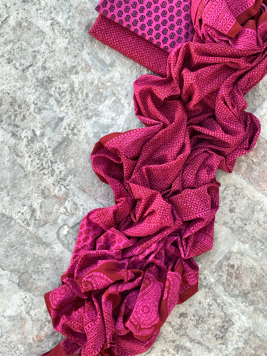 Natural Dyed Bagh Handblock Cotton Suit