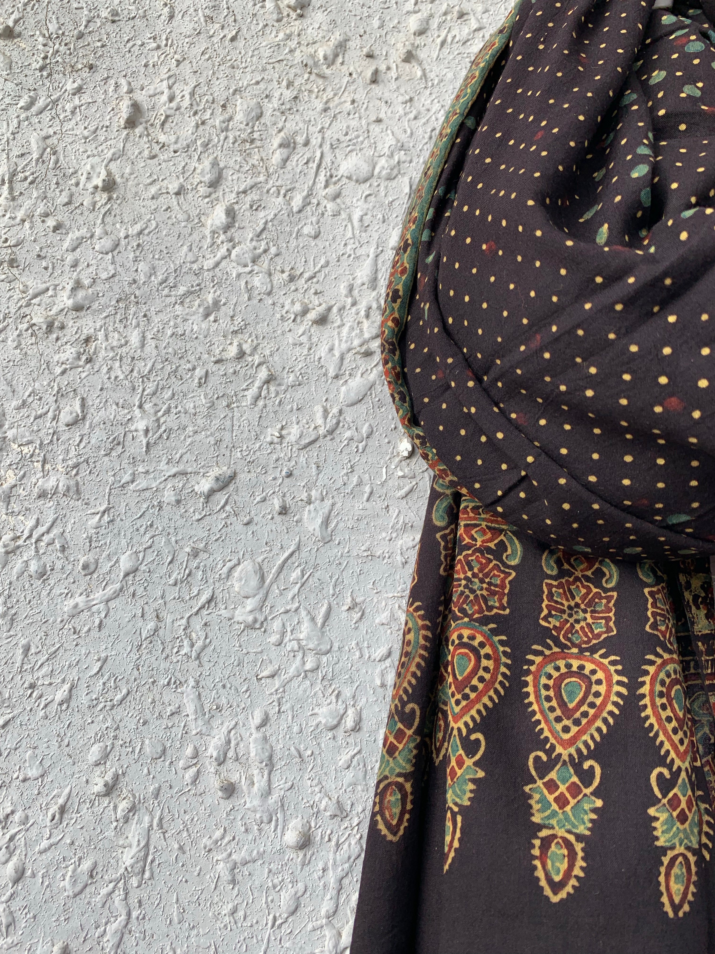 Handblock Ajrakh Dupatta