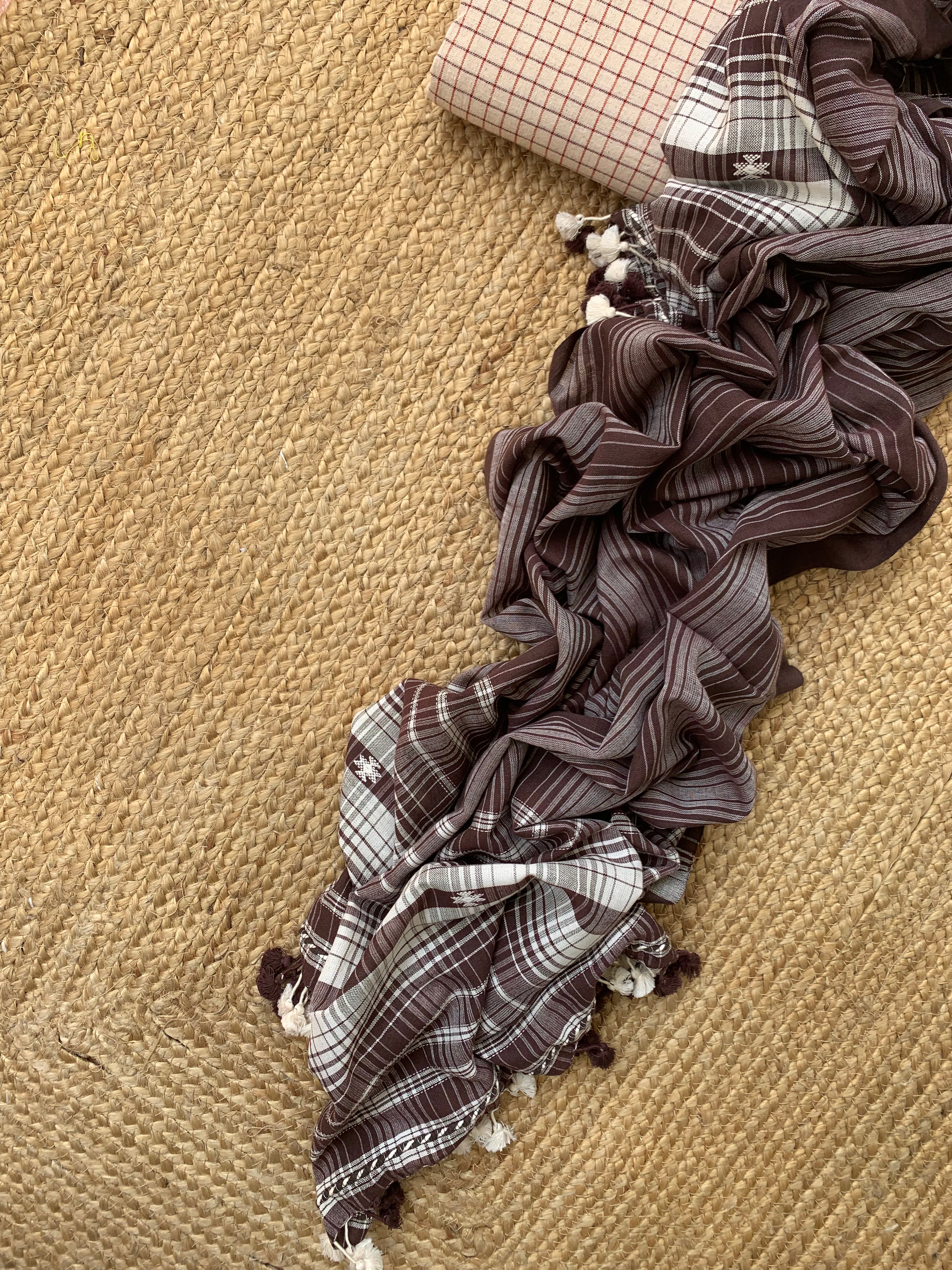 Handwoven Kotpad Bhujodi Kurta Dupatta Set