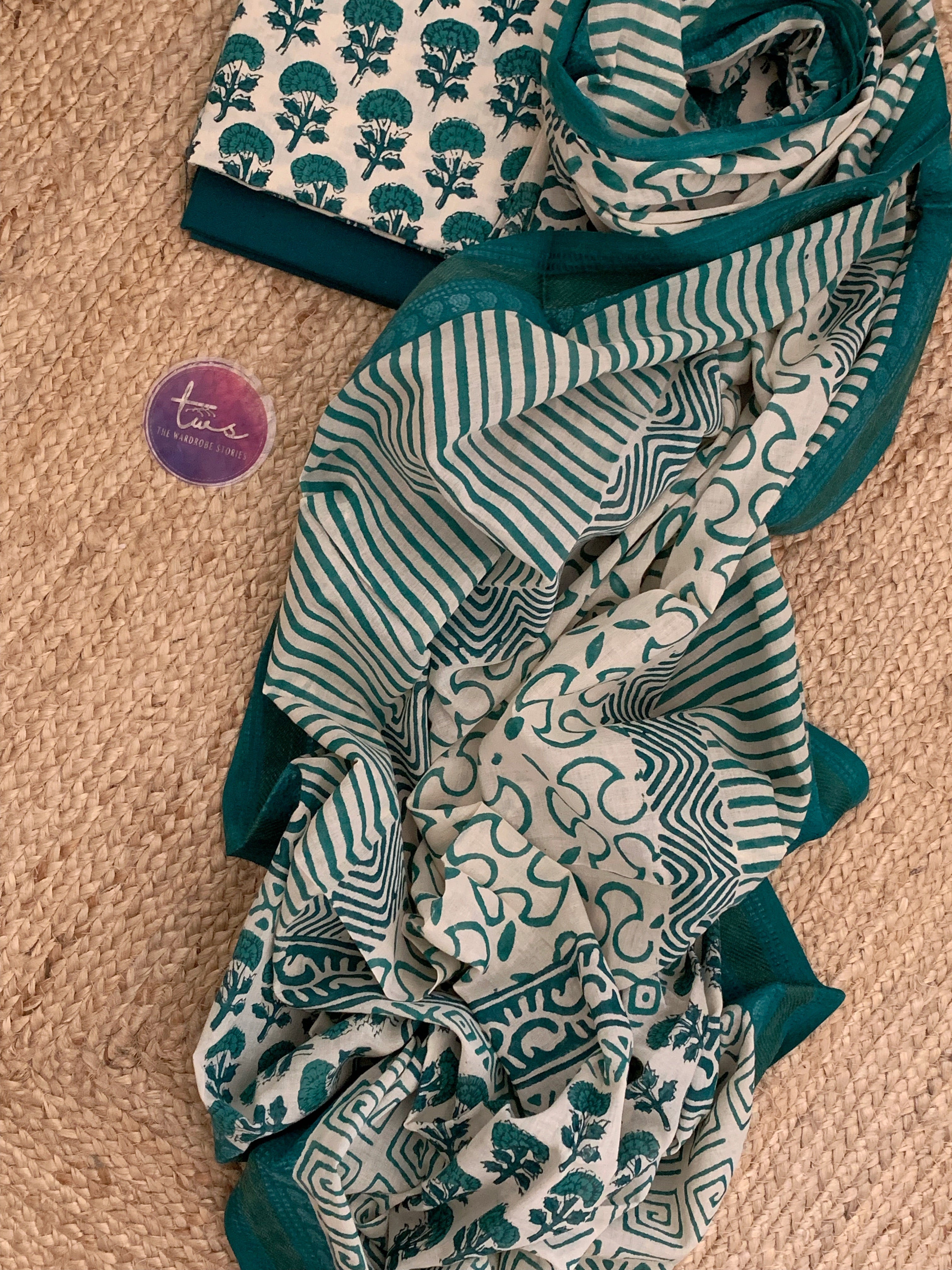 Handblock Cotton Suit