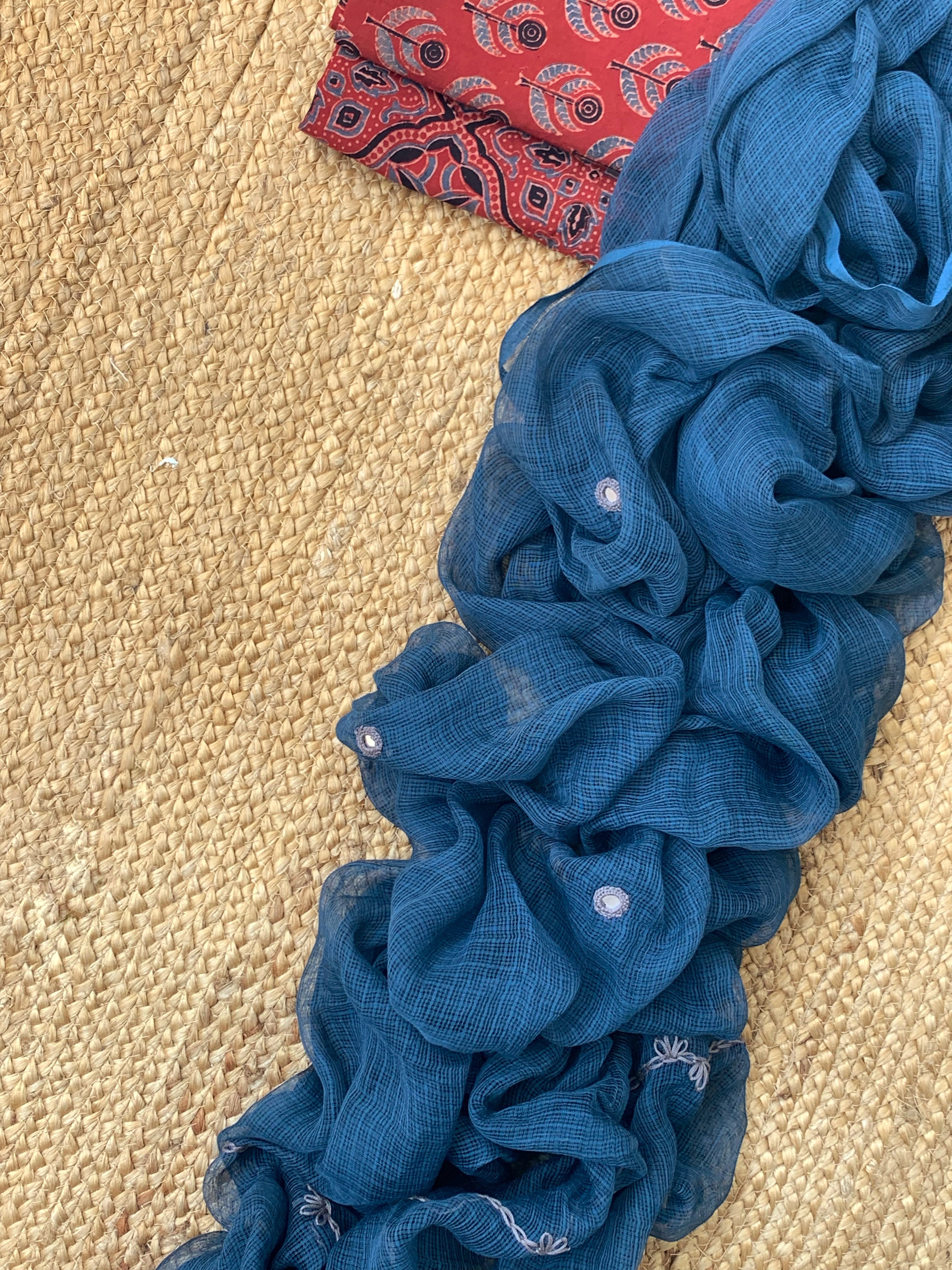 Natural Dyes Handcrafted Ajrakh Kota Suit