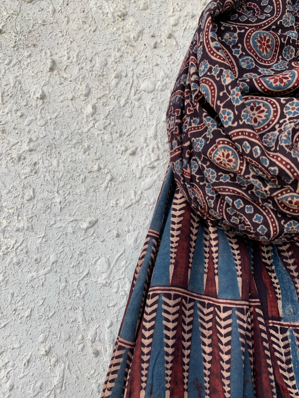 Handblock Ajrakh Dupatta