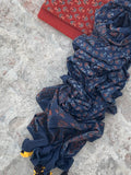 Handblock Ajrakh Cotton Suit