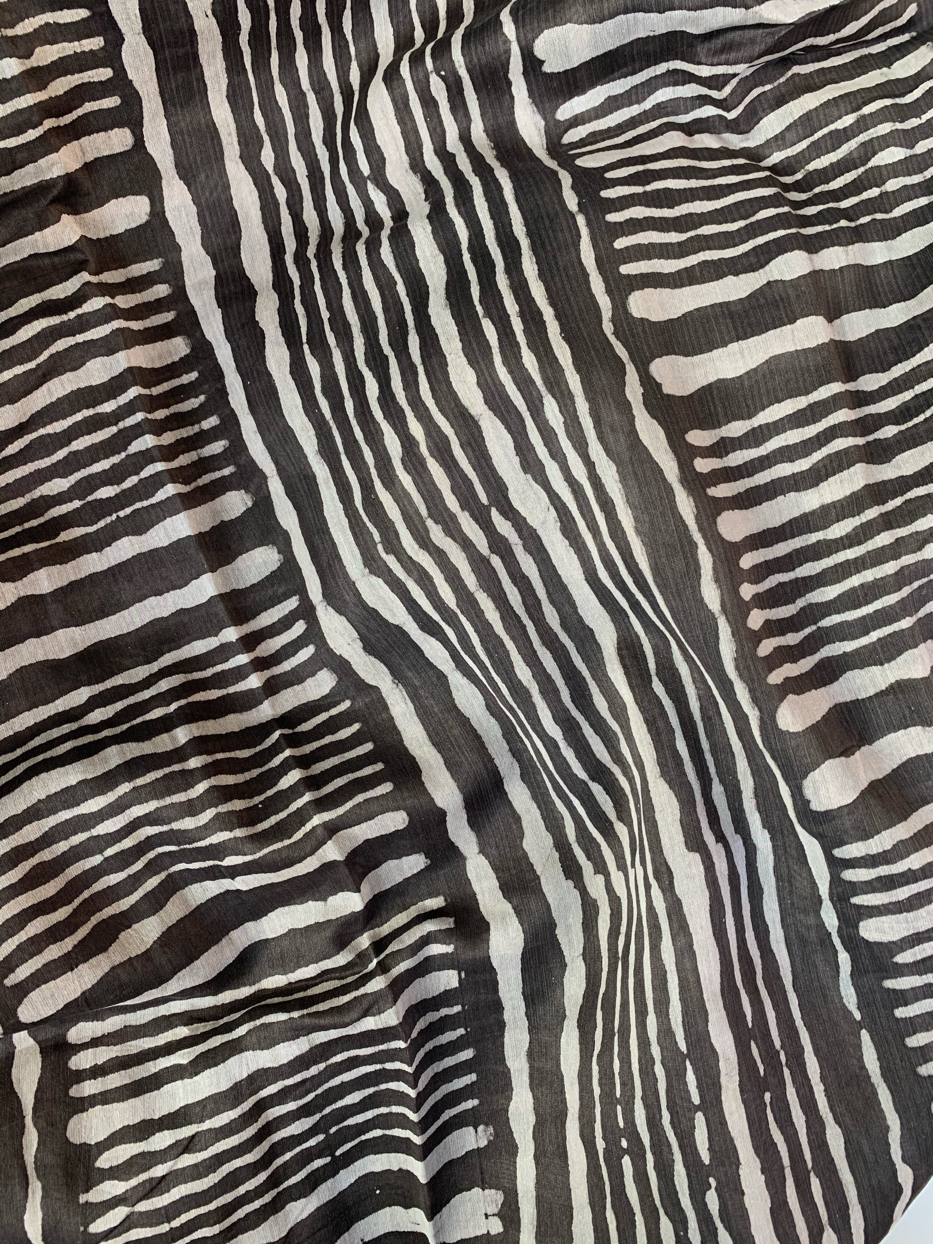 Handblock Printed Chanderi Saree