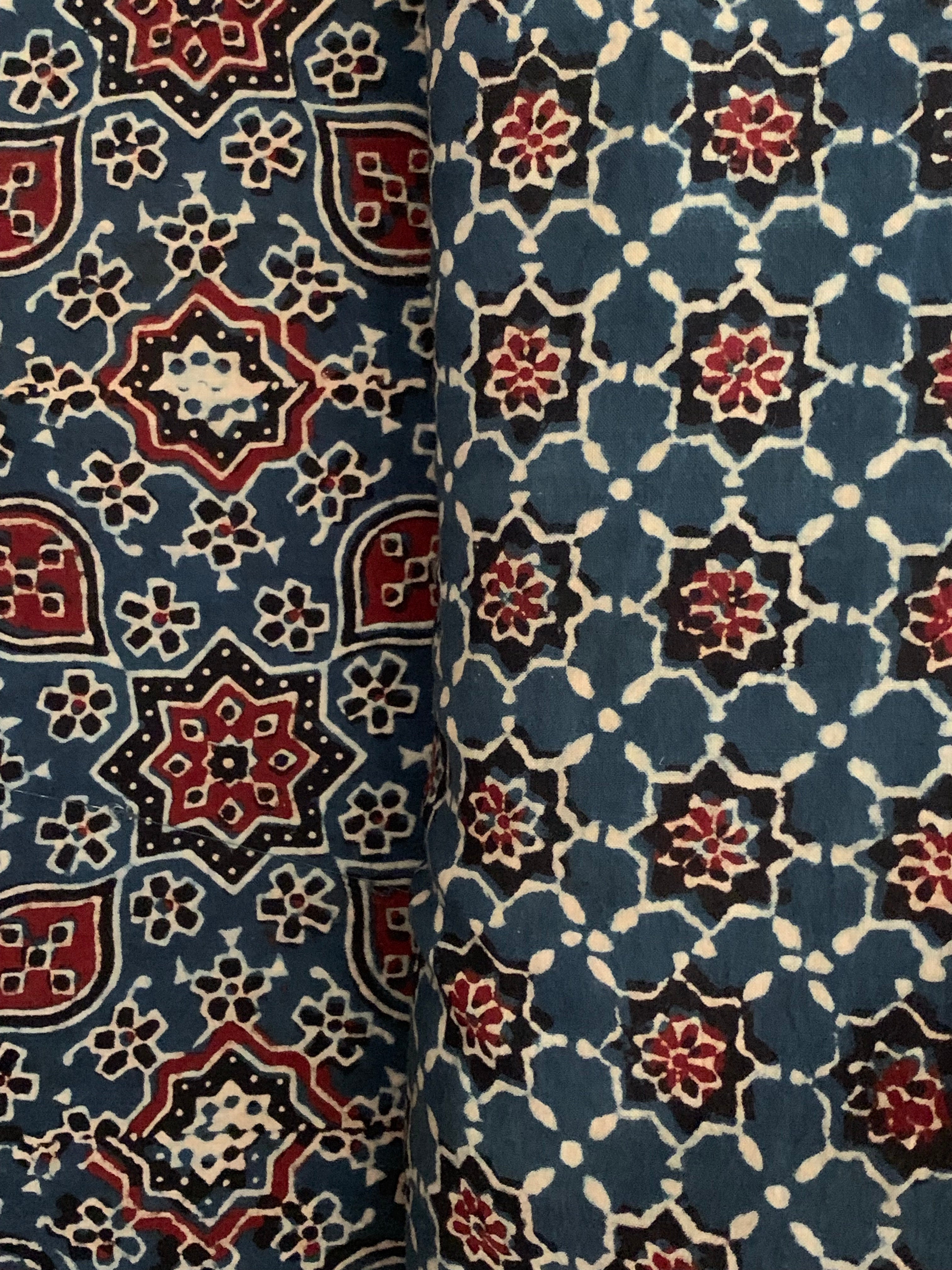 Handblock Ajrakh Cotton Kota Suit