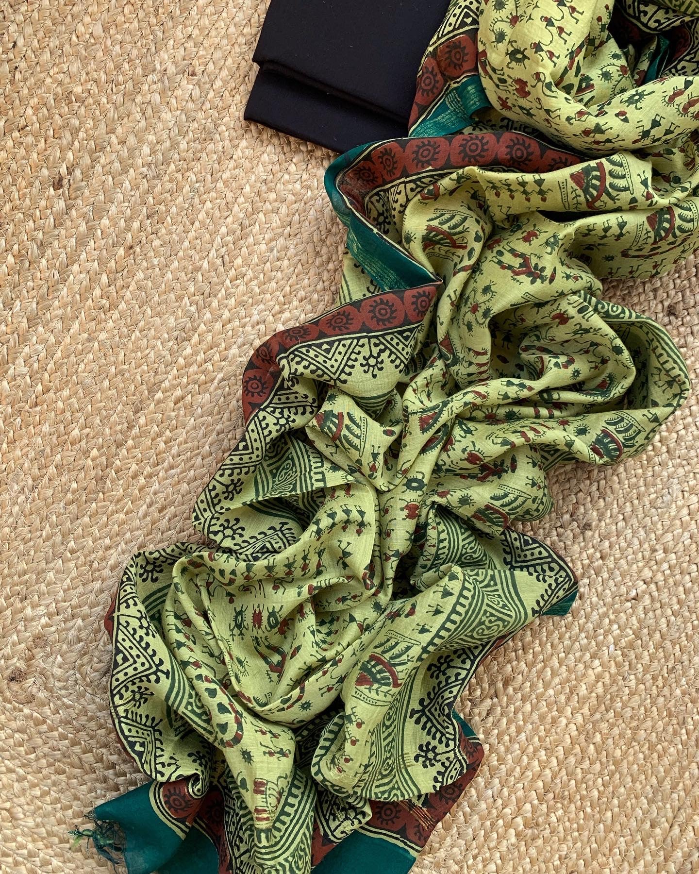 Handcrafted Cotton Chanderi Suit