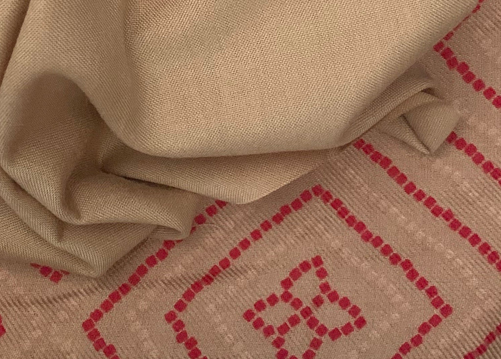 Blush Coral Wool Pashmina Suit