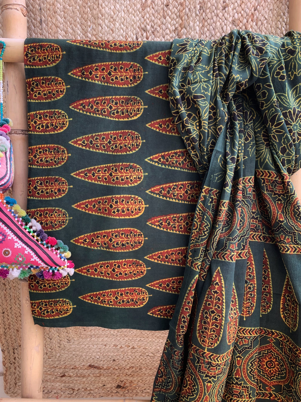 Natural Dye Ajrakh Kurta Dupatta set