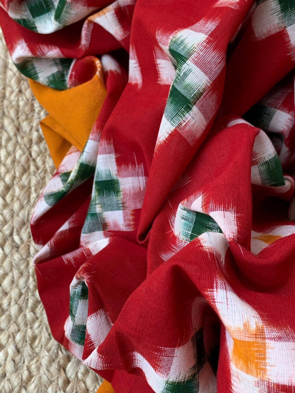 Handwoven Double Ikat Kurta Dupatta Set