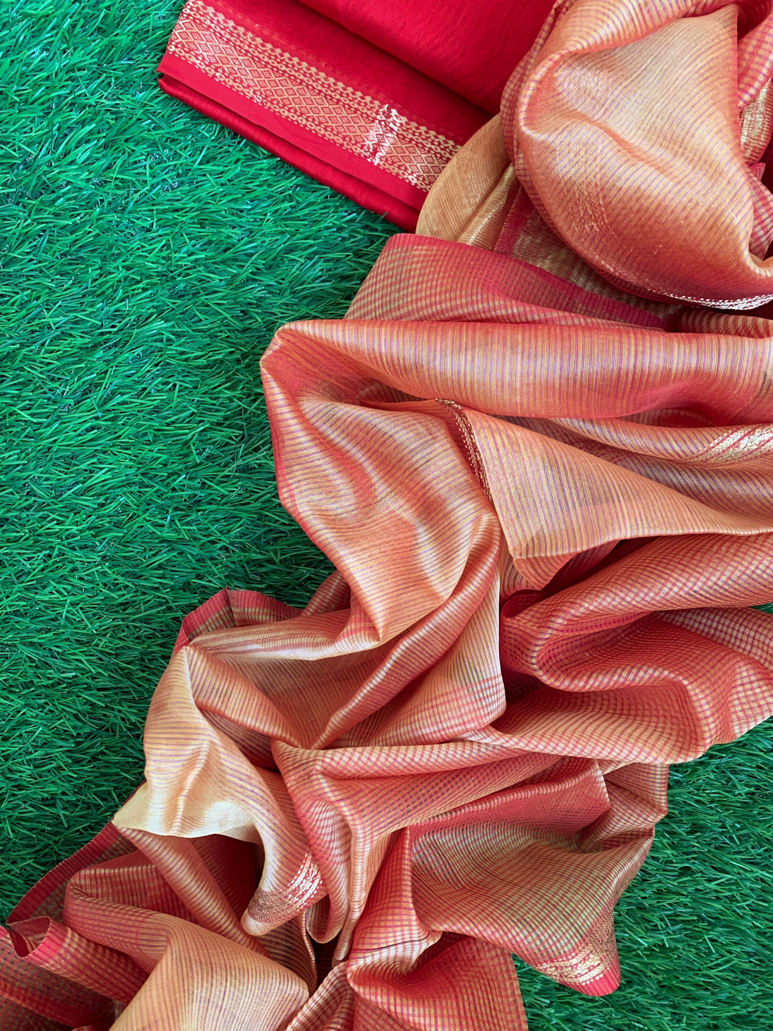 Handwoven Maheshwari Kurta dupatta set