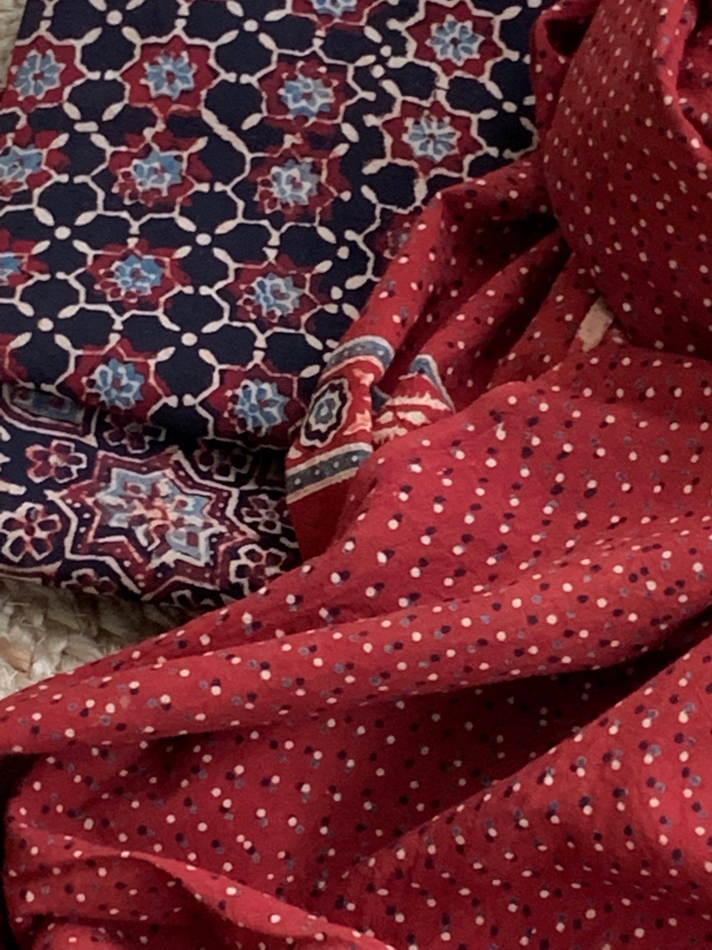 Handblock Ajrakh Suit