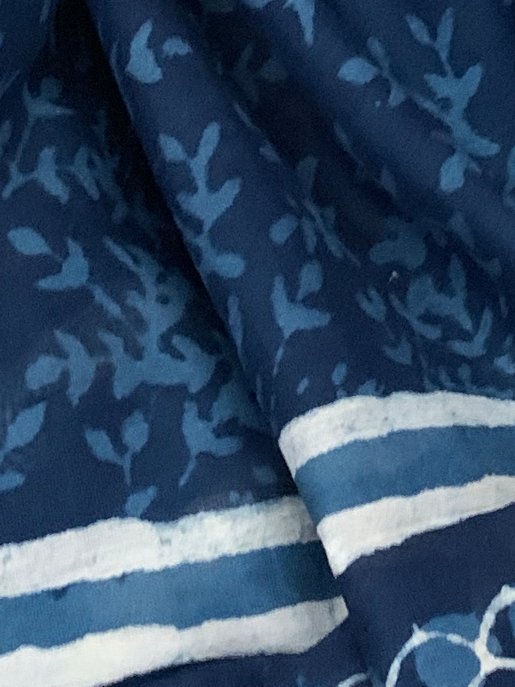 Handblock chanderi suit