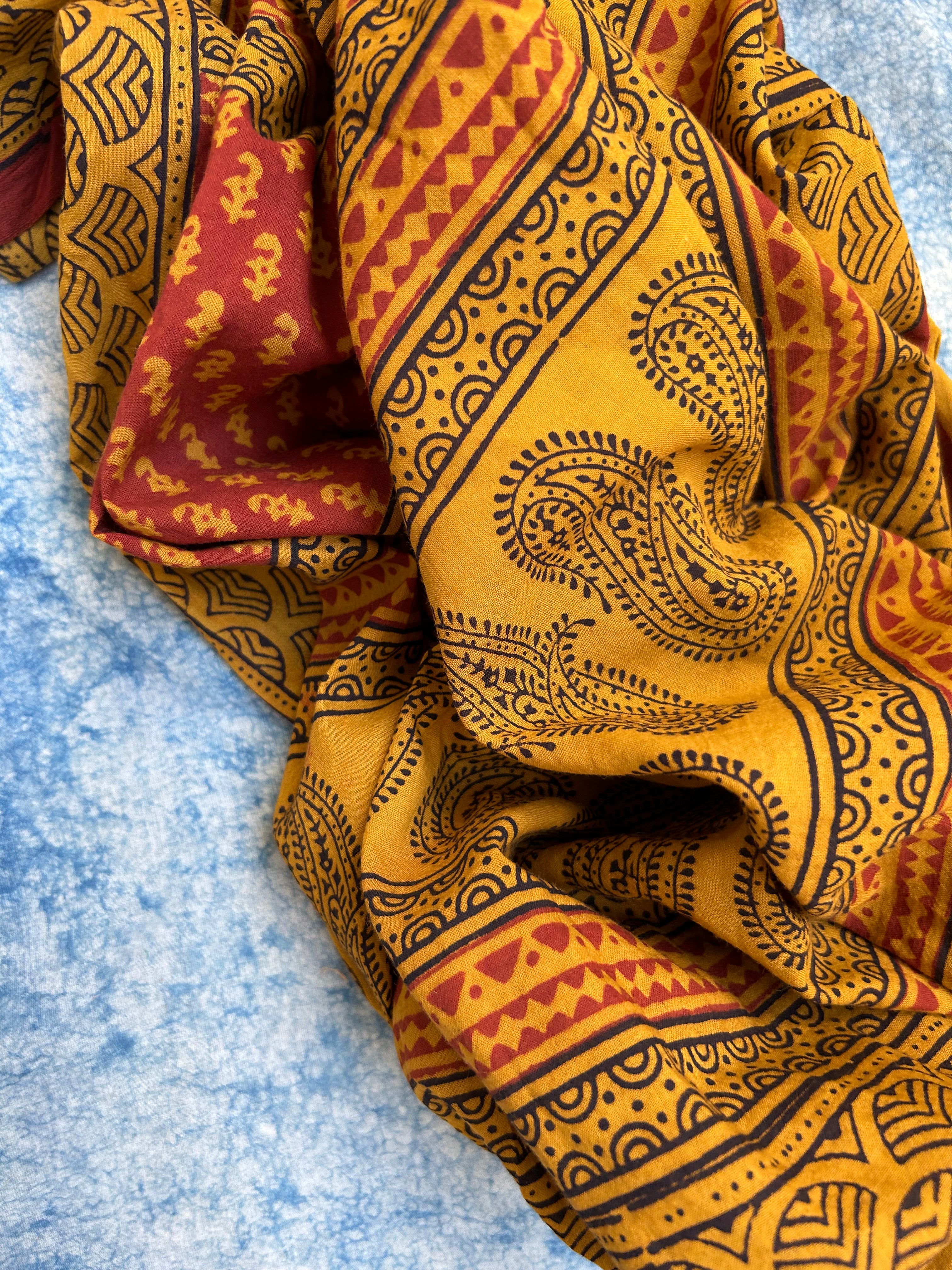 Natural Dyed Bagh Block Print Cotton Suit