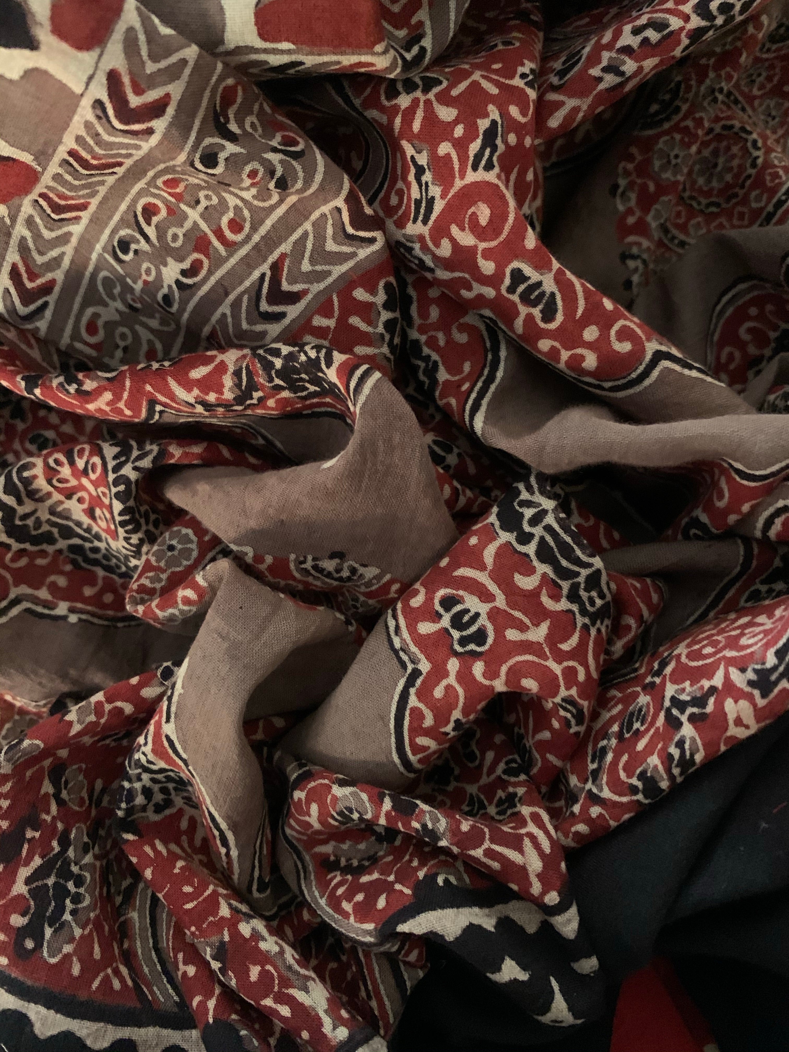 Handblock Ajrakh Suit