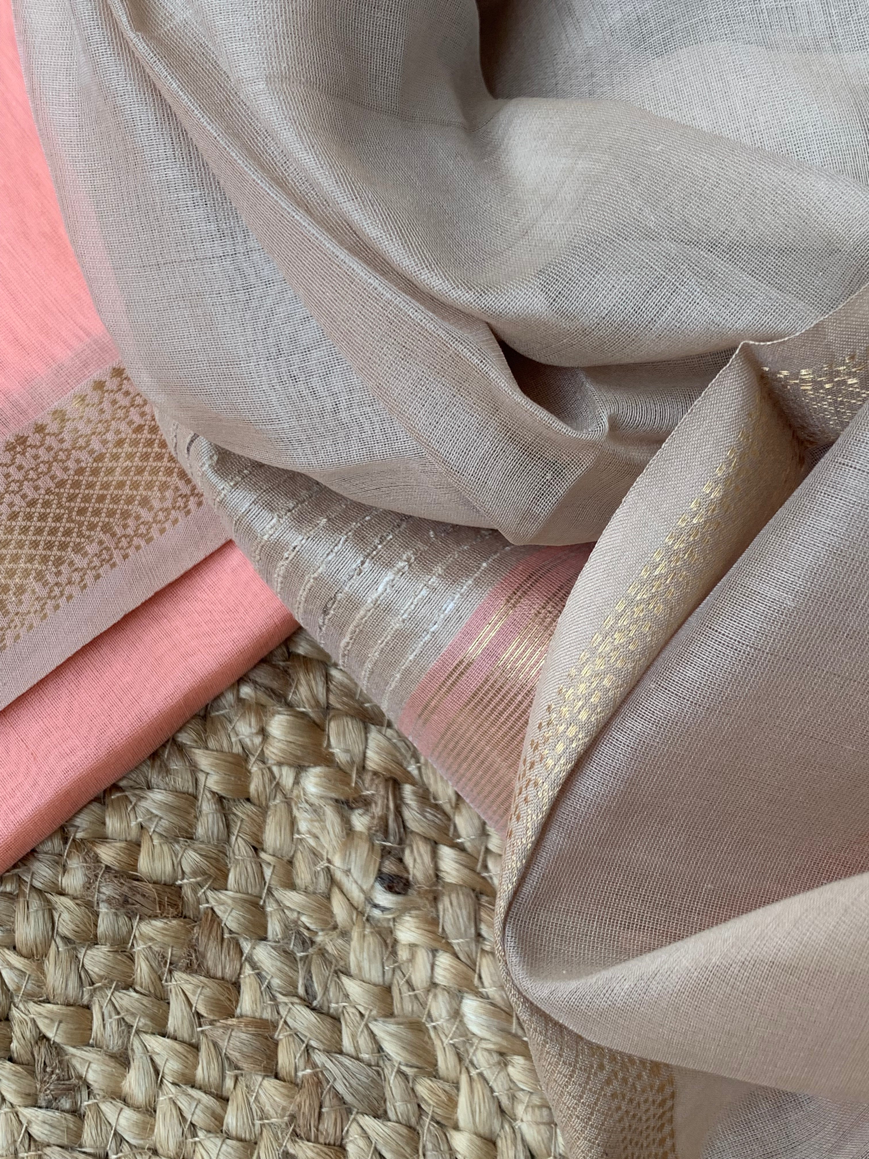 Handwoven Maheshwari Kurta dupatta set