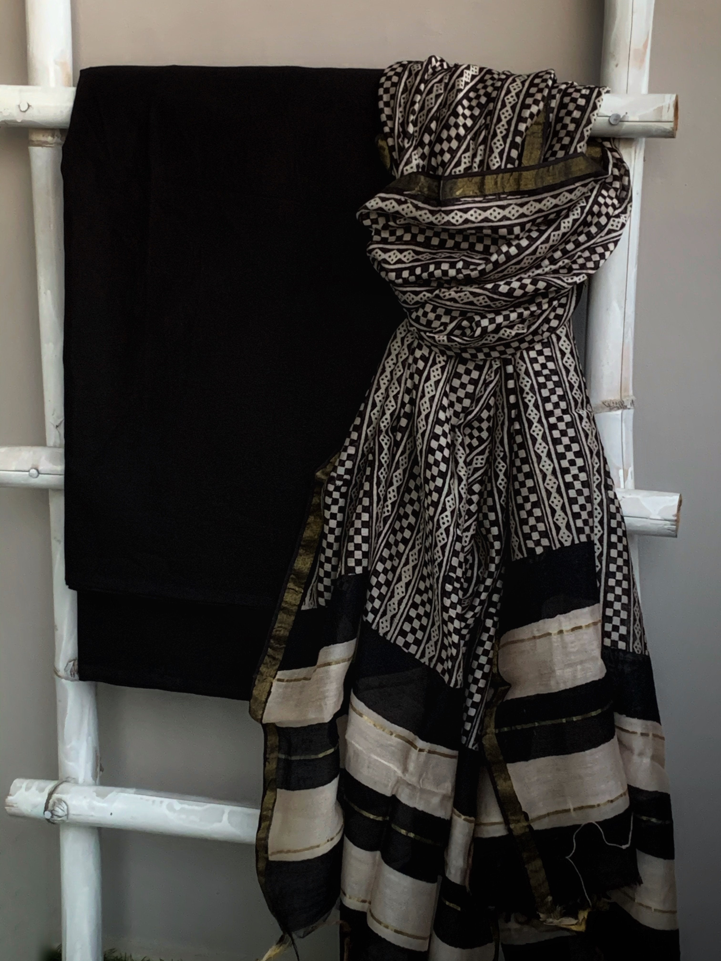 Handcrafted Cotton Chanderi Suit