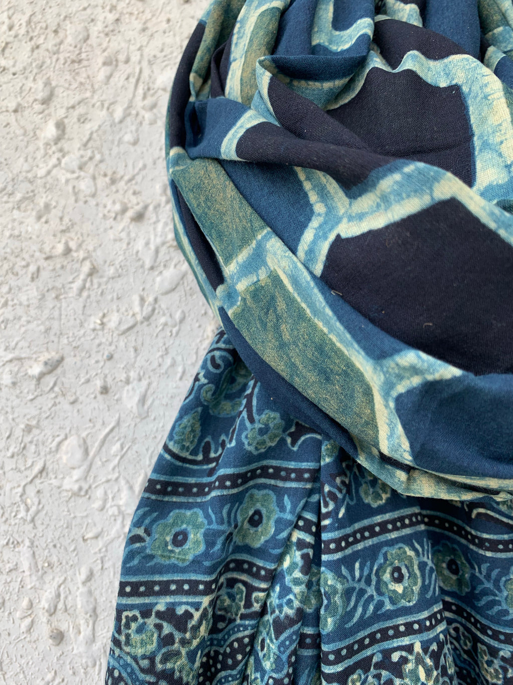 Handblock Ajrakh Dupatta