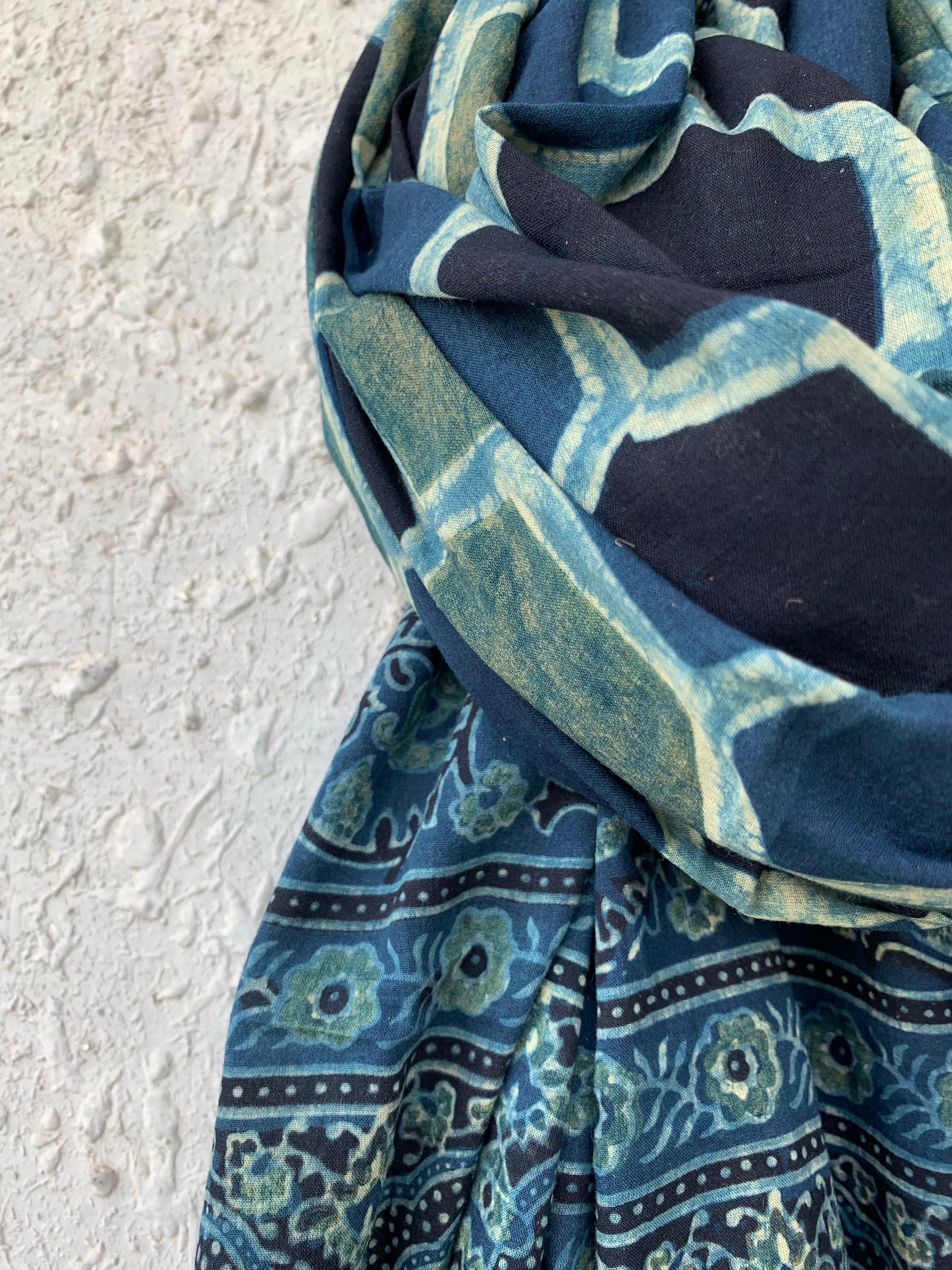 Handblock Ajrakh Dupatta