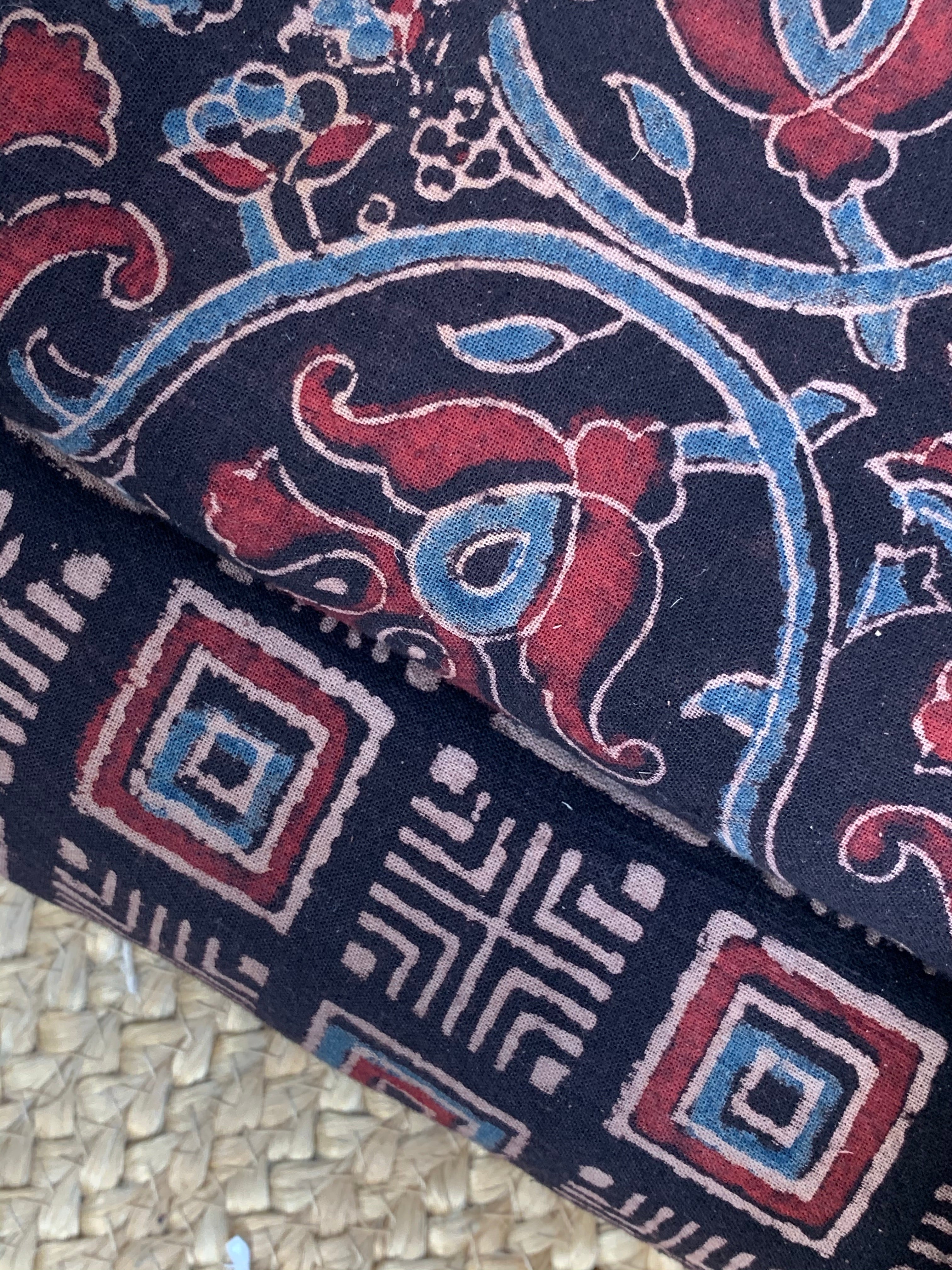 Prebook - Handblock Ajrakh Cotton Kota Suit