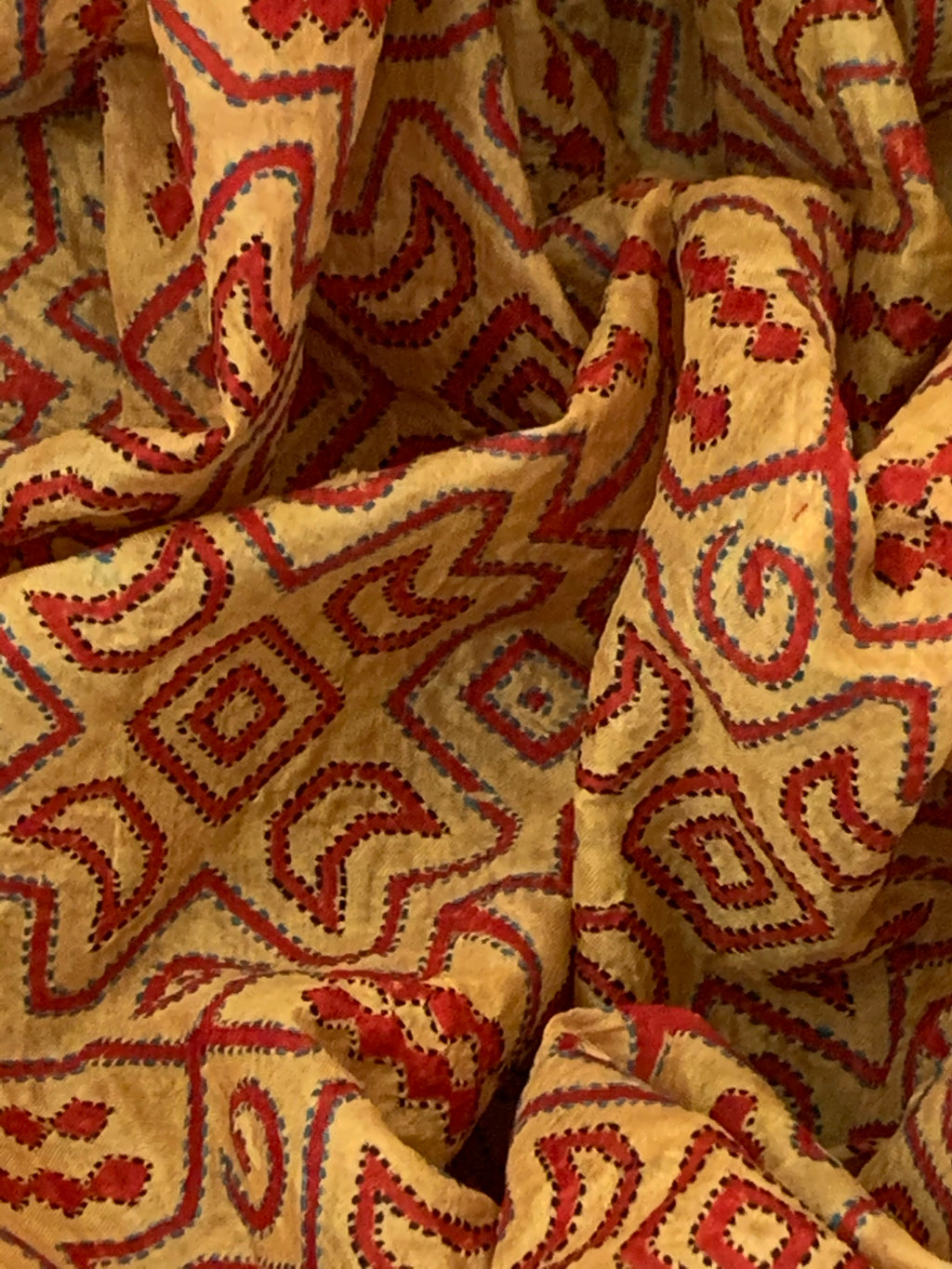 Handcrafted Kantha Cotton Silk Dupatta