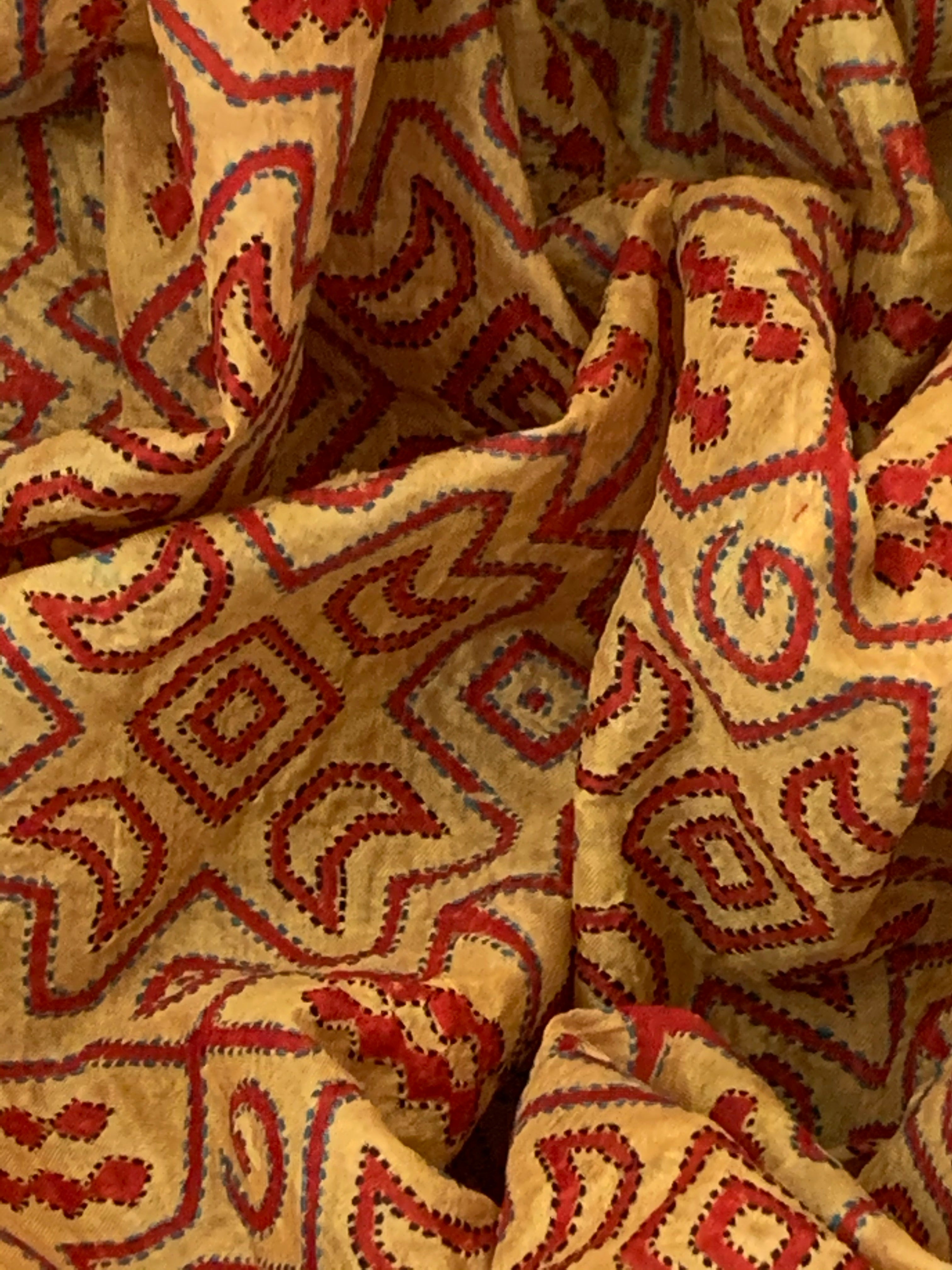 Handcrafted Kantha Cotton Silk Dupatta