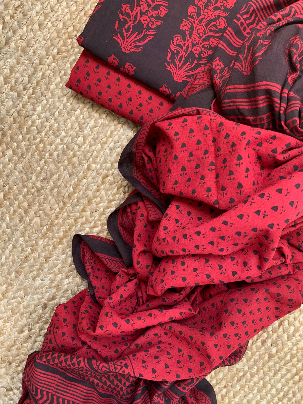 Natural Dyed Bagh Block Print Cotton Suit