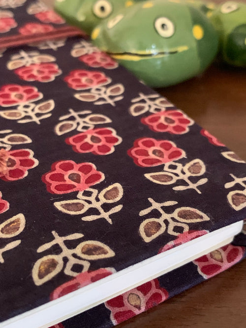 Block Print Fabric Cover Diary A5