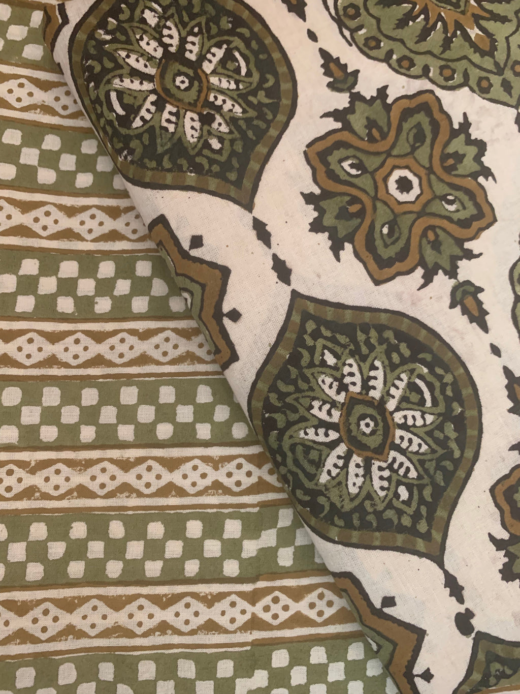 Handblock Cotton Kurta Bottom Set