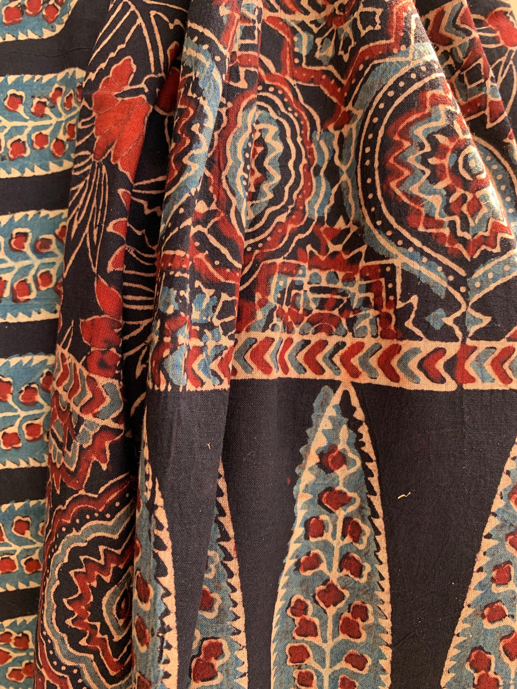 Natural Dye Ajrakh Kurta Dupatta set