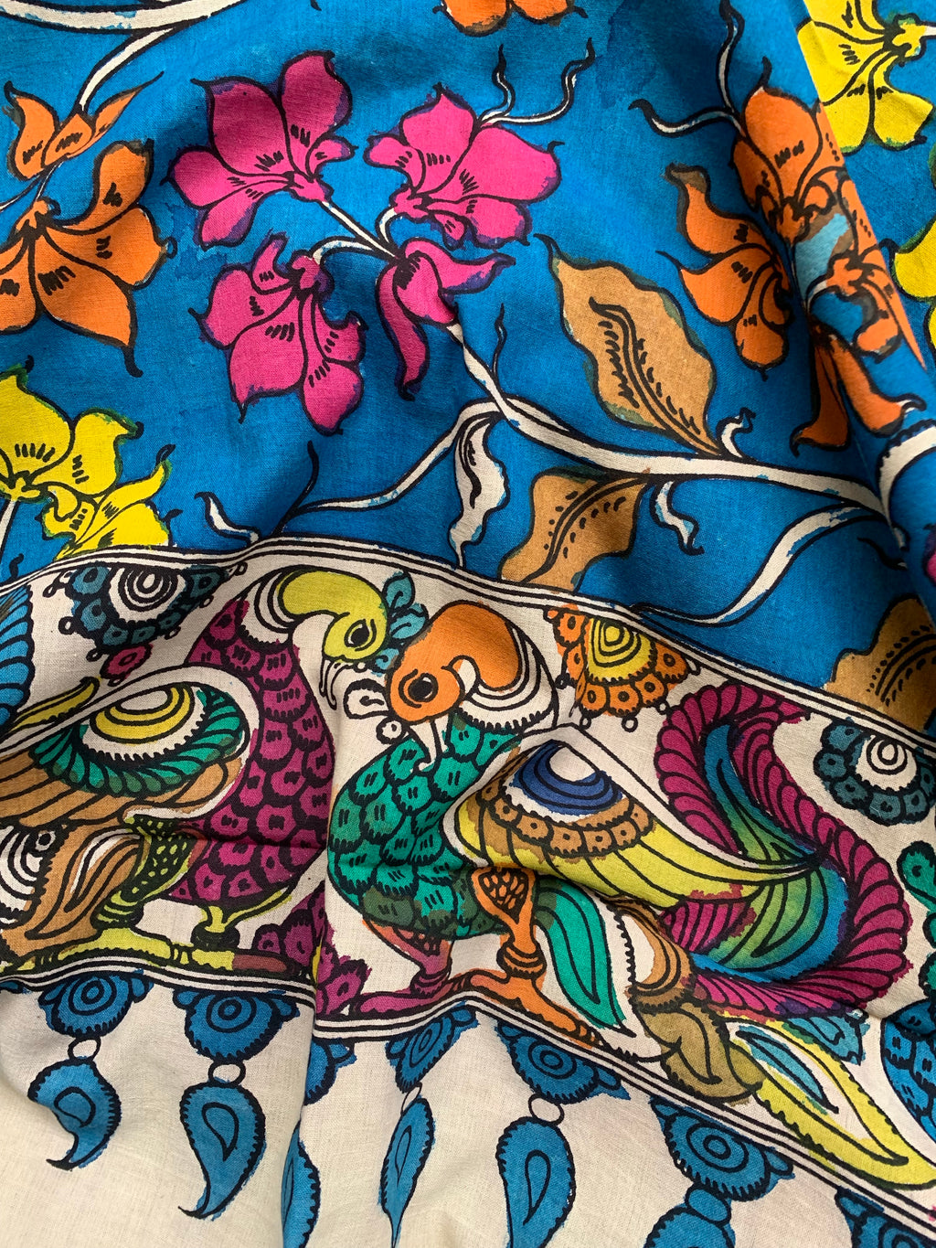 Handwoven Handcrafted Kalamkari Kurta Dupatta Set
