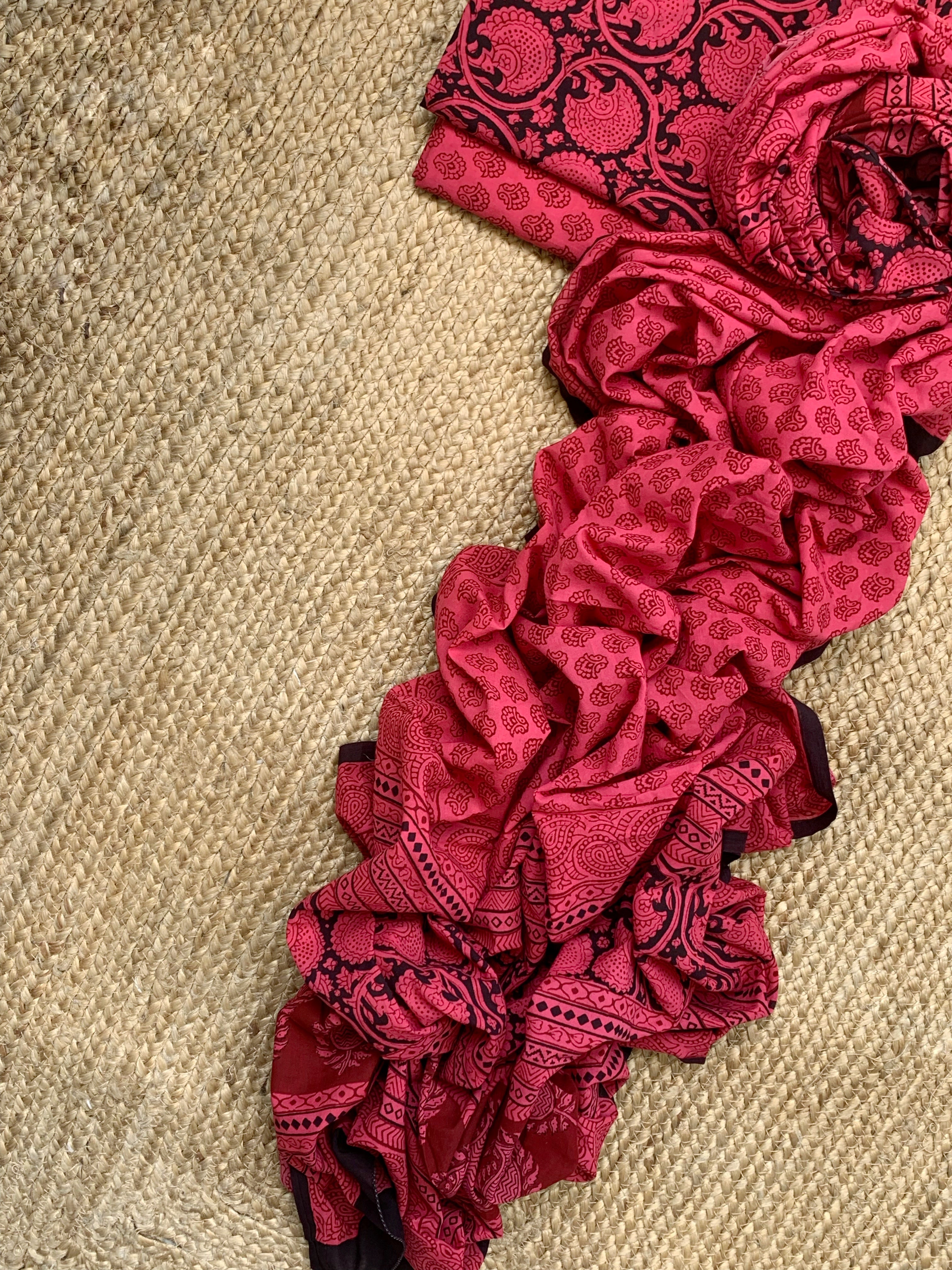 Natural Dyed Bagh Block Print Cotton Suit