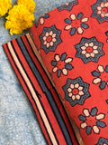 Natural Dyes Handblock Ajrakh Cotton Kurta Bottom Set