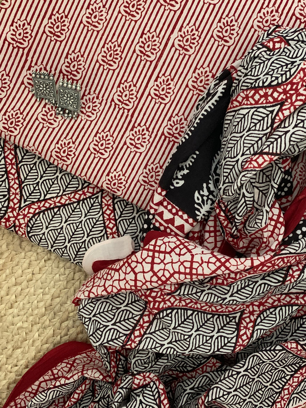 Natural Dyed Bagh Handblock Cotton Suit