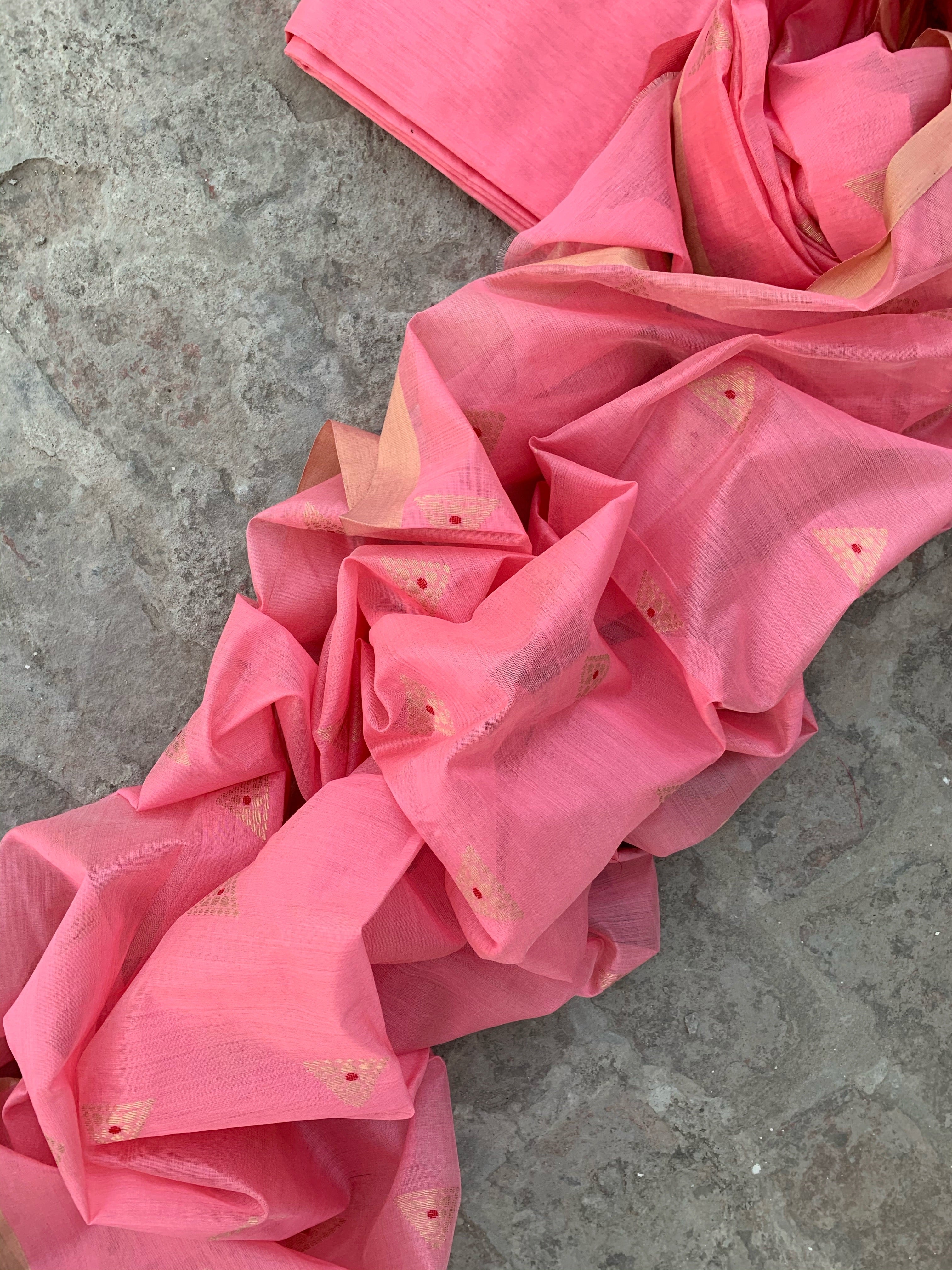 Handwoven Chanderi Kurta Dupatta Set