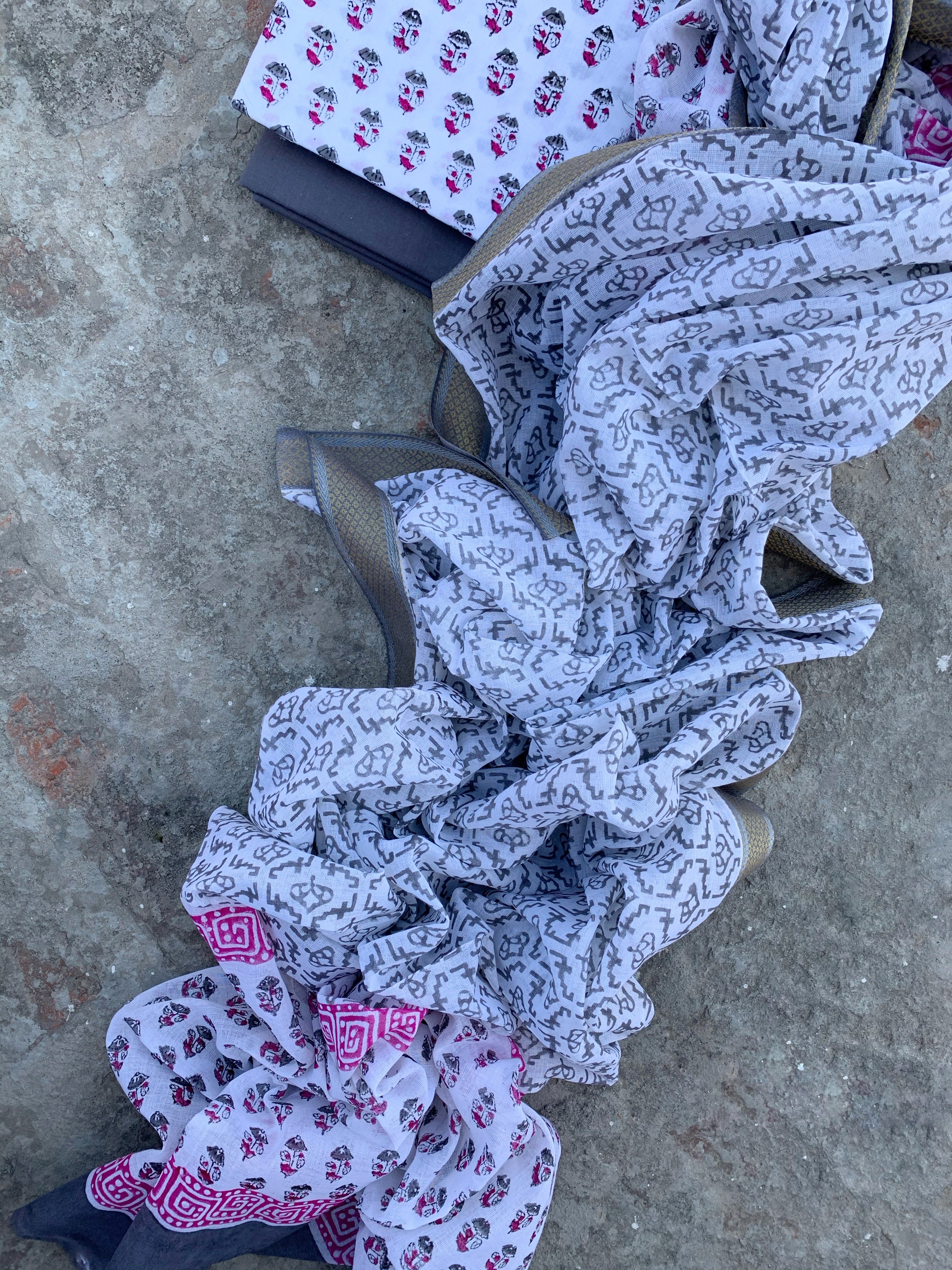 Handblock Cotton Suit