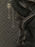 Black Wool Pashmina Suit