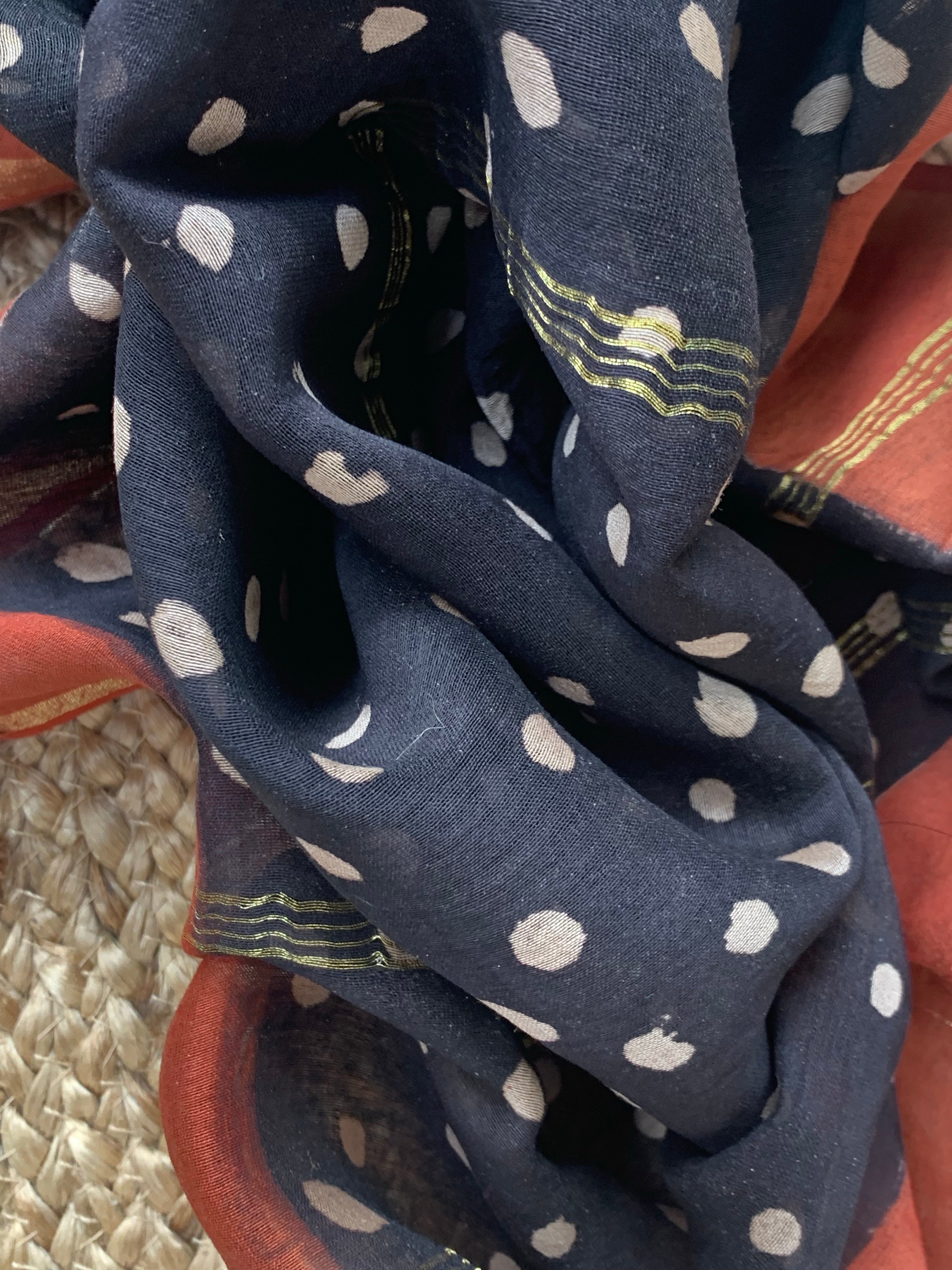 Handblock Chanderi Silk Cotton Suit