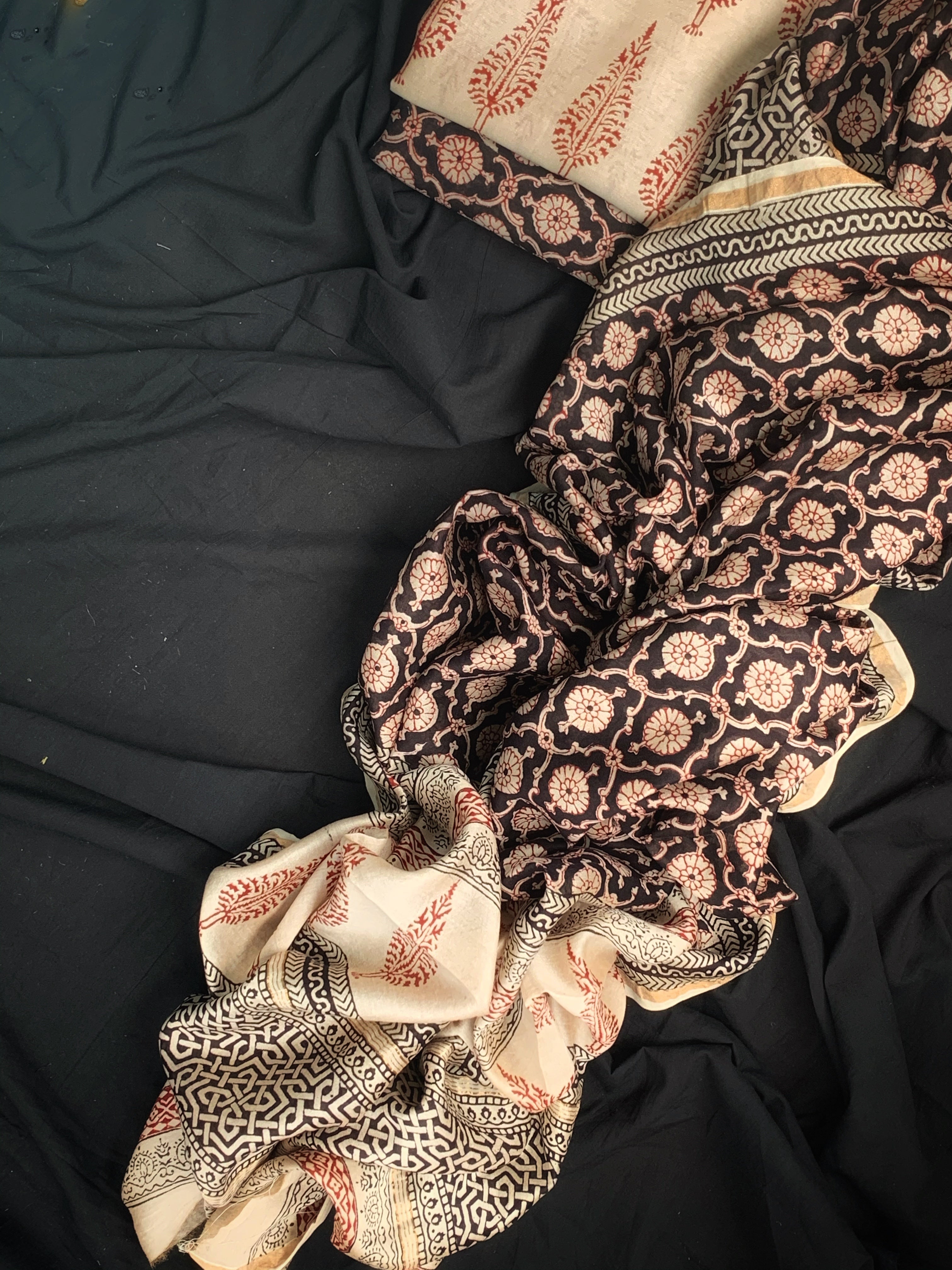 Handblock Chanderi Bagh Suit