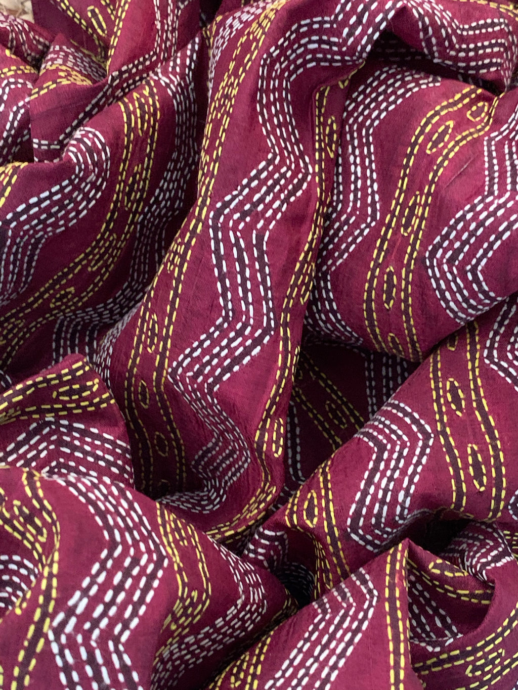 Handcrafted Kantha Cotton Silk Dupatta
