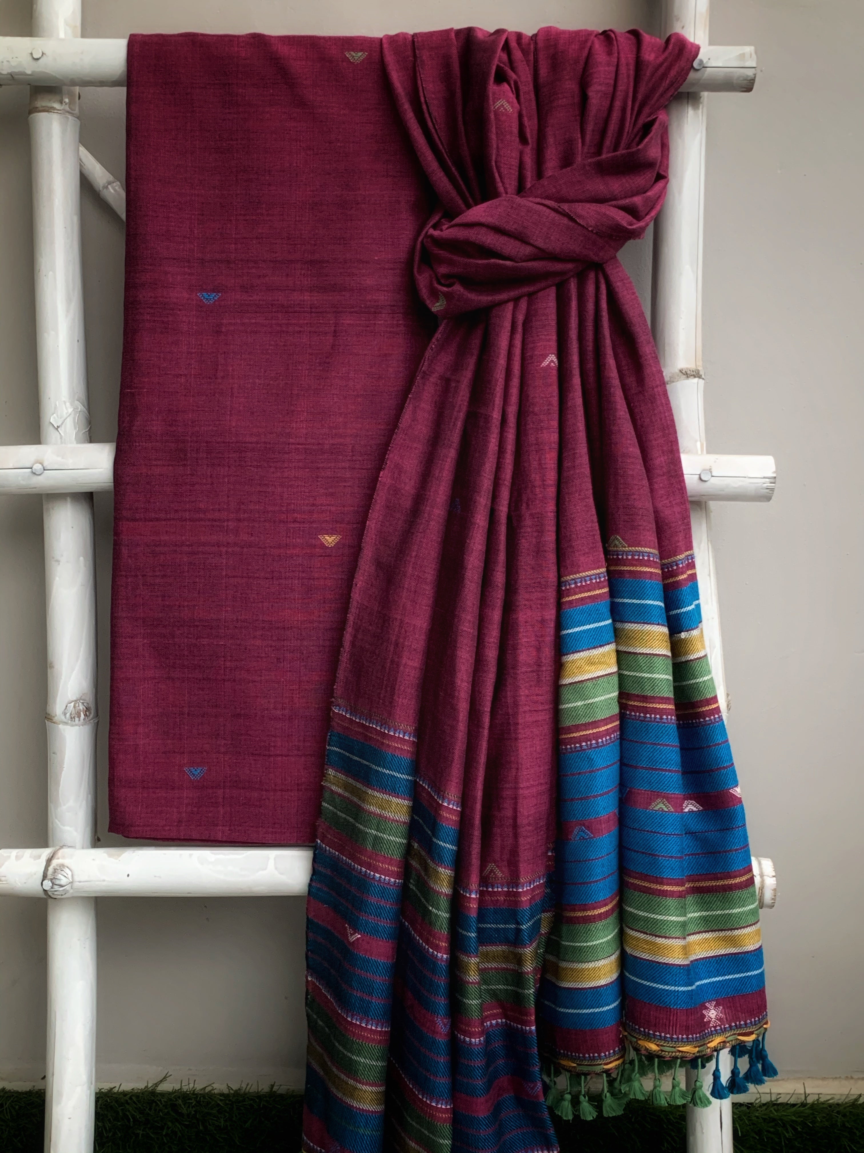 Handwoven Bhujodi Kurta Dupatta Set