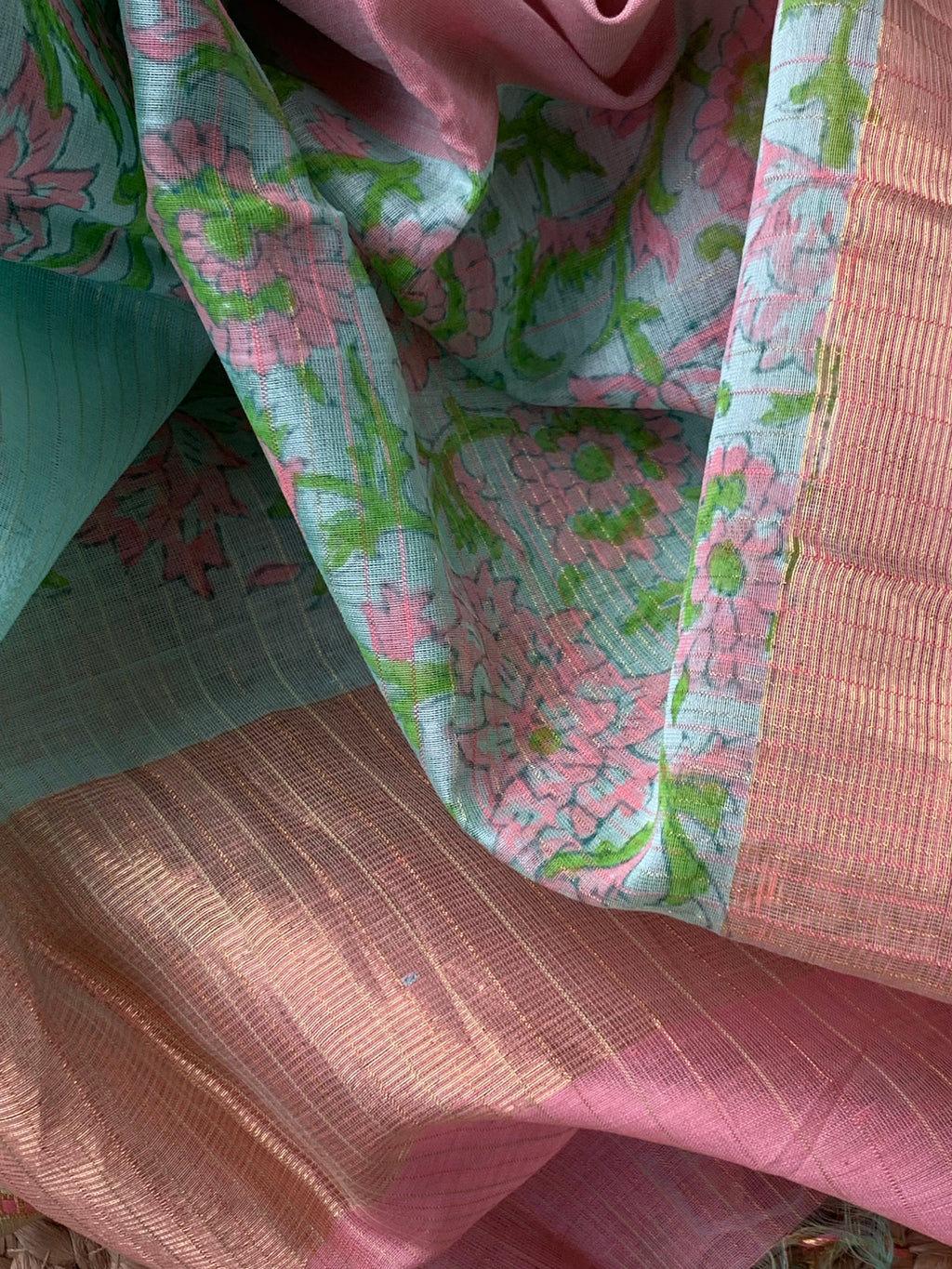 Handwoven Maheshwari Kurta dupatta set