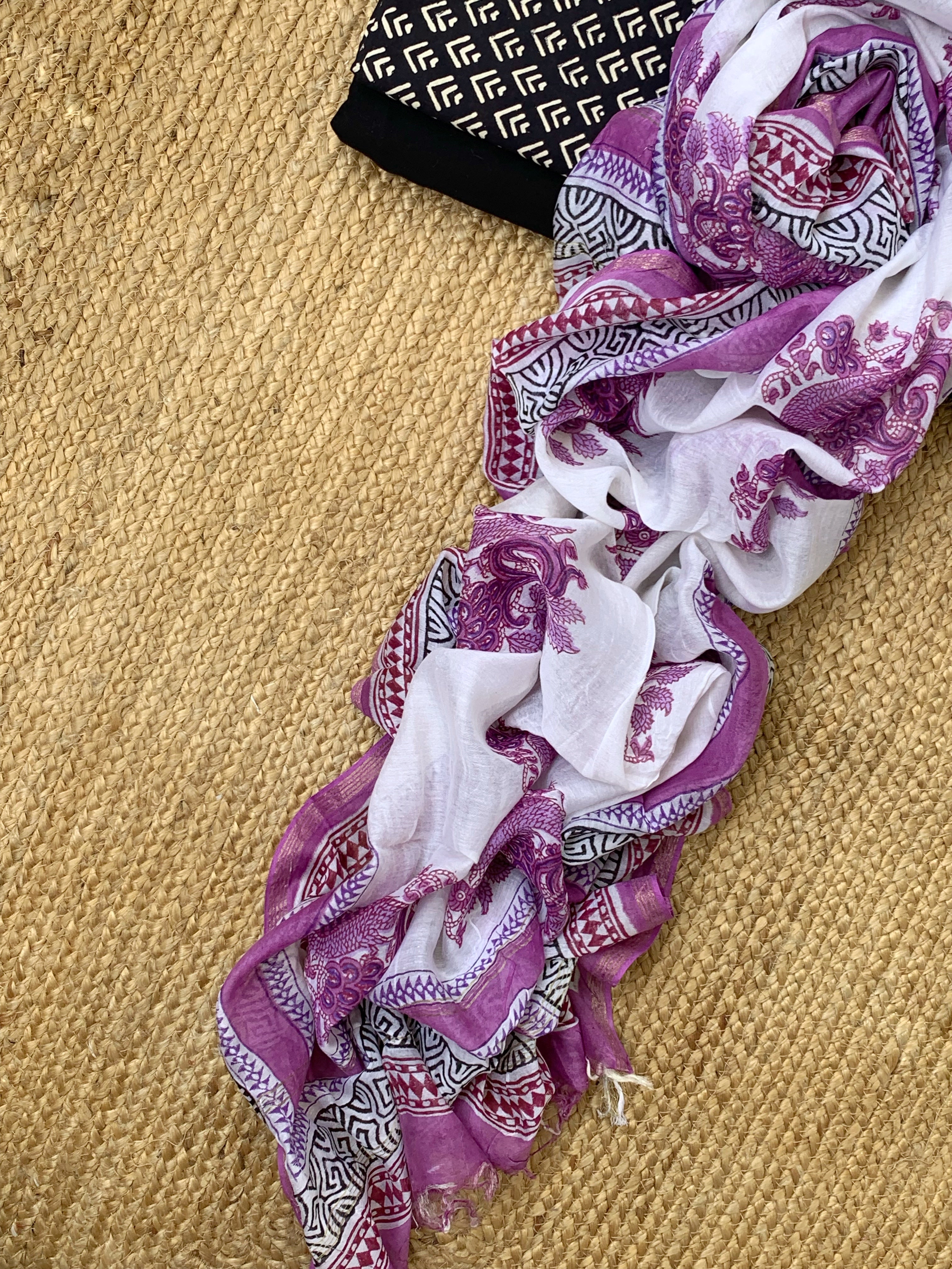 Handcrafted Cotton Chanderi Suit