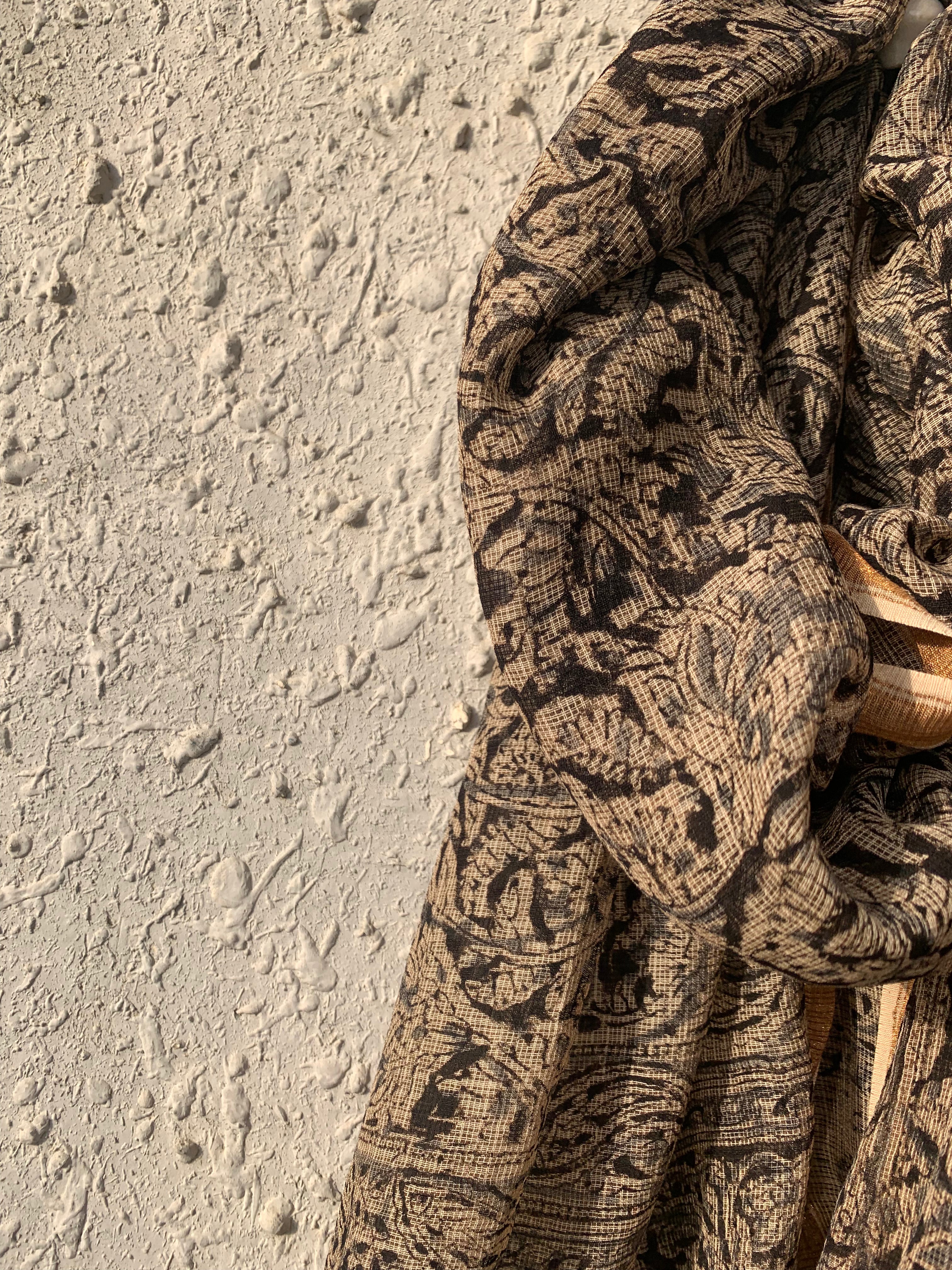 Handwoven and Handblock Natural Dye Kalamkari Kota Dupatta